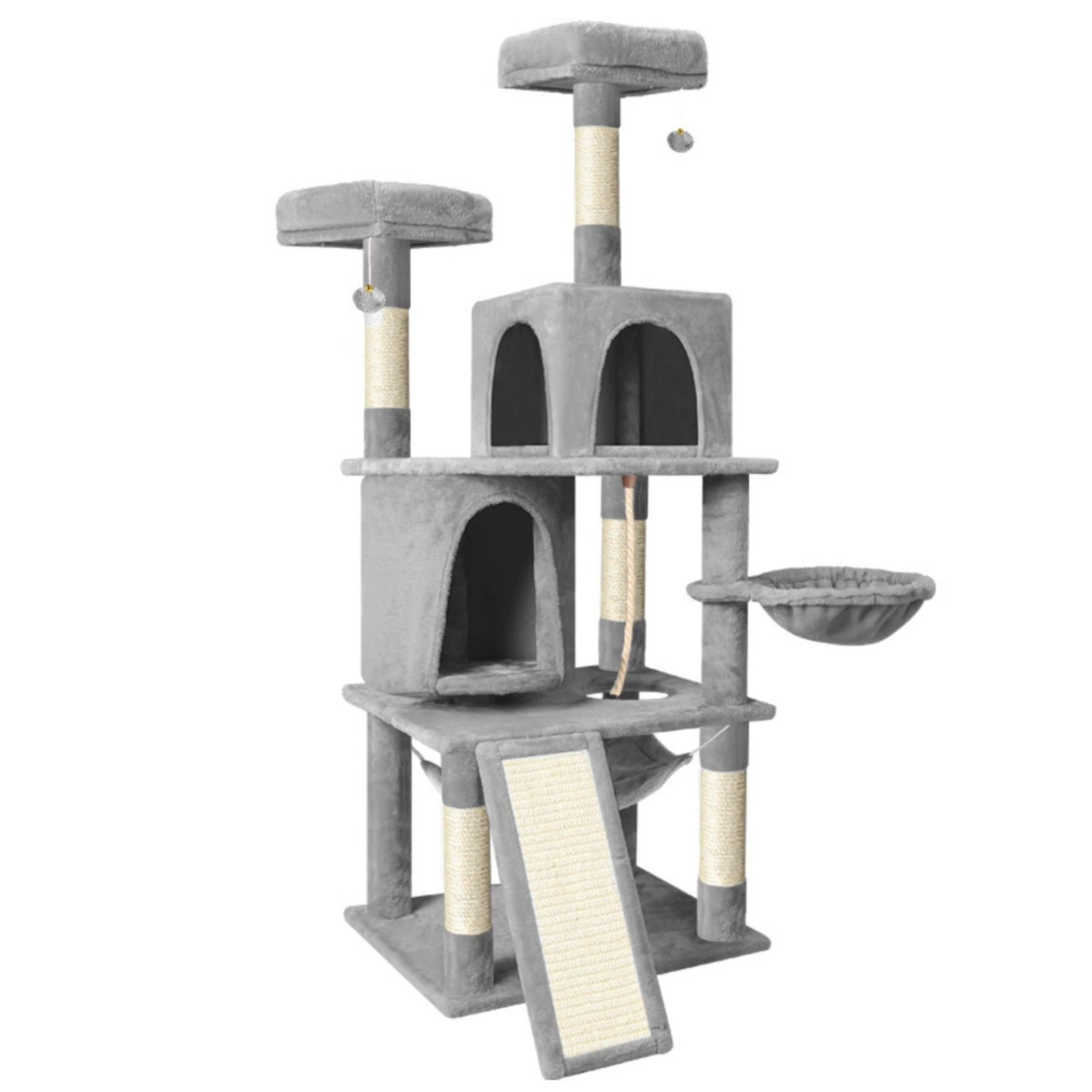 1 Beastie Cat Tree 161CM - Grey, 1 of 6