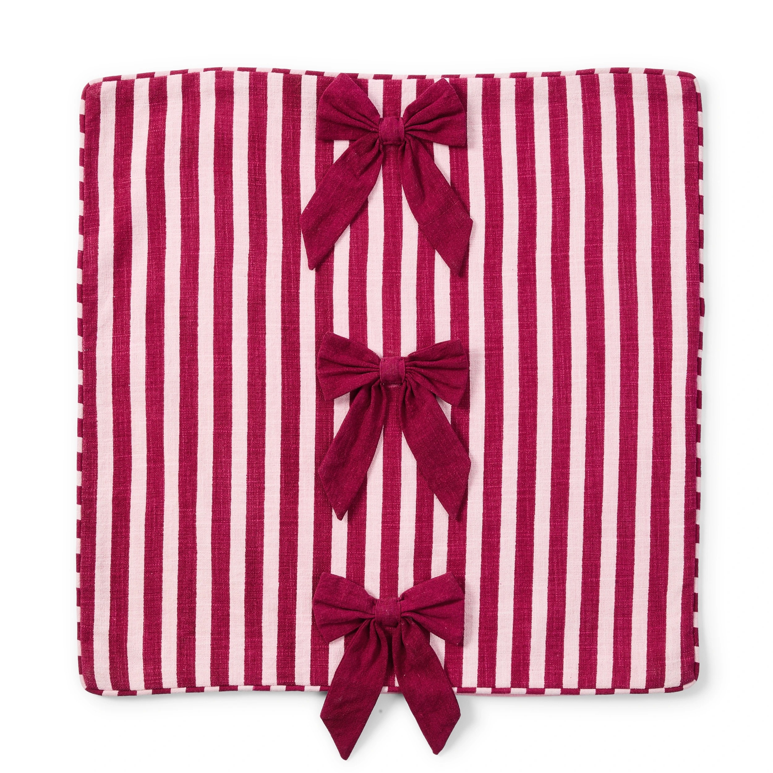 2 50cm Bow Cushion Cover - Red and Pink, 2 of 5