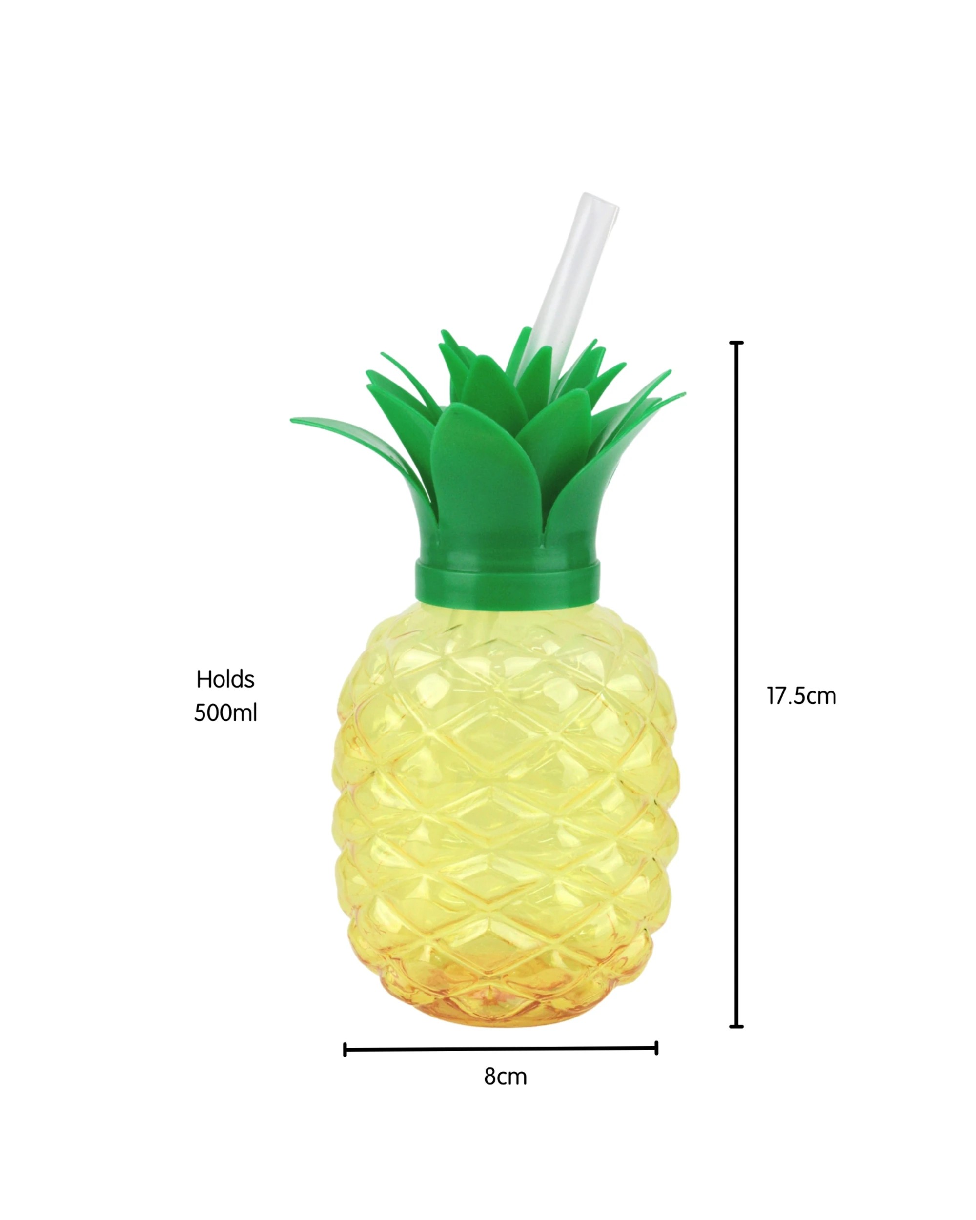 3 Oceana 500ml Pineapple Novelty Cup With Straw - Yellow, 3 of 3