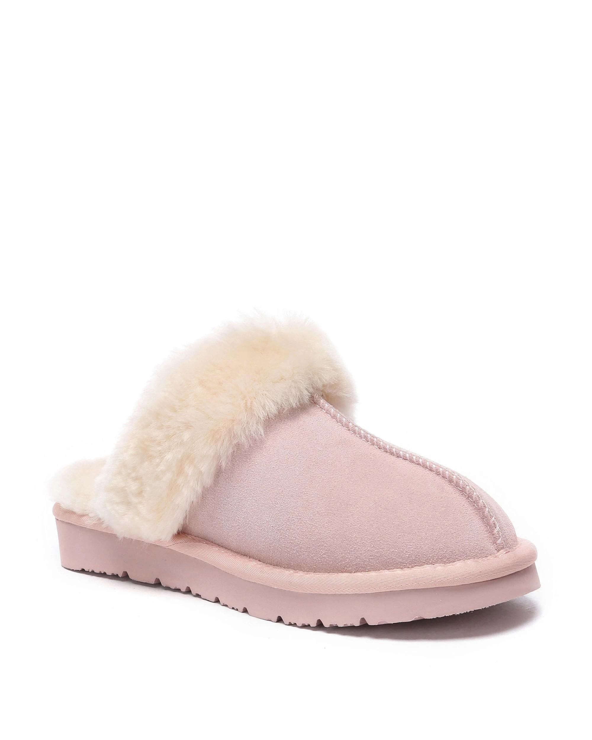2 Everau Unisex Muffin Slipper Suede PINK, 2 of 5