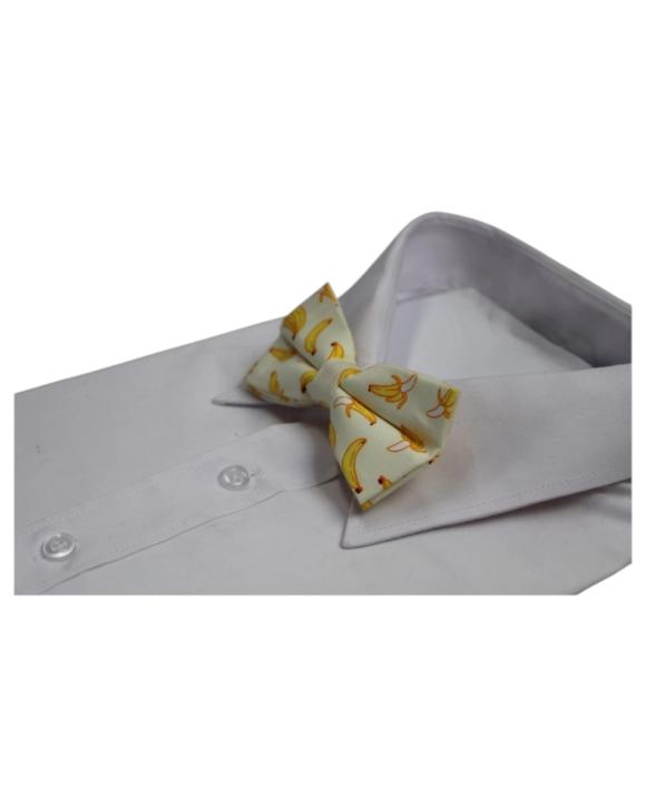 Zasel Mens Banana Fruit Patterned Bow Tie