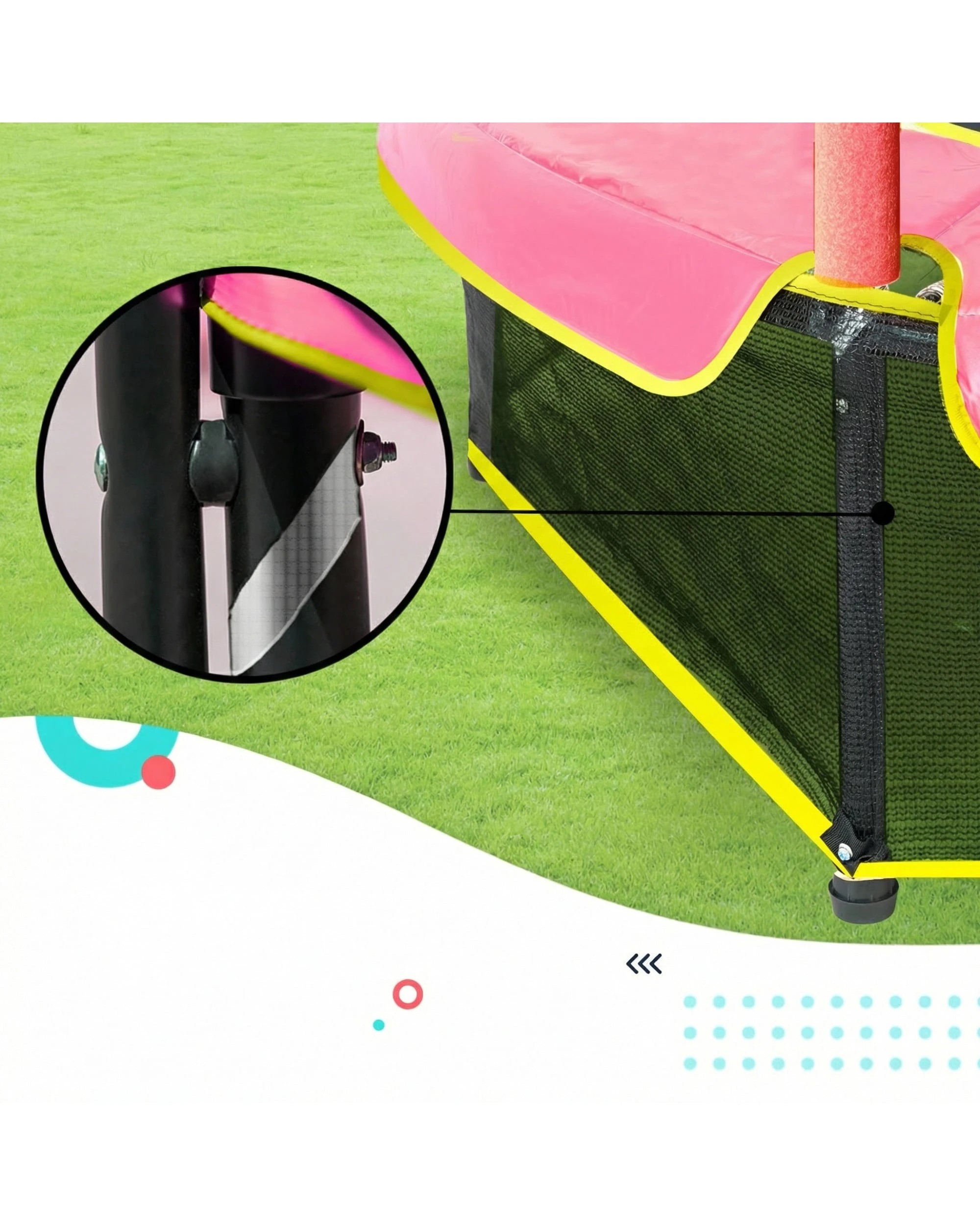 4 Kahuna 4.5ft Trampoline Round Free Safety Net Spring Pad Cover Mat Outdoor - Blue, 4 of 7