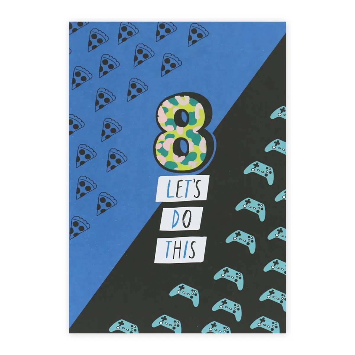 3 Connections from Hallmark 8th Birthday Card - Pizza & Video Games, 3 of 3