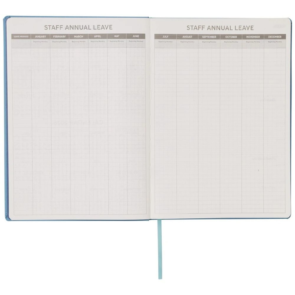 6 J.Burrows A4 Week to View 2025 Embossed Diary Blue, 6 of 8