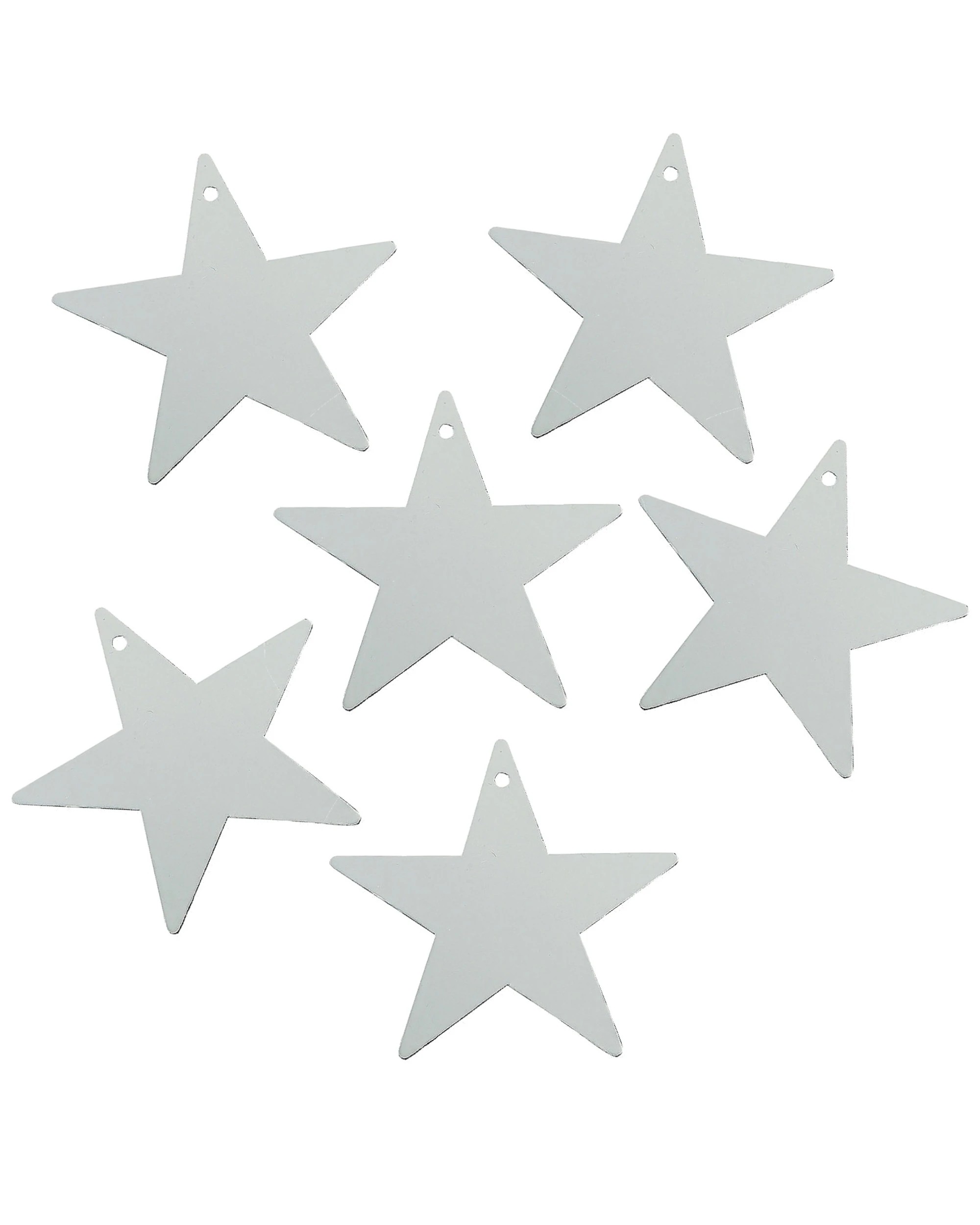 1 Fun Express Small Star Decorations Pack of 12 - Silver, 1 of 1