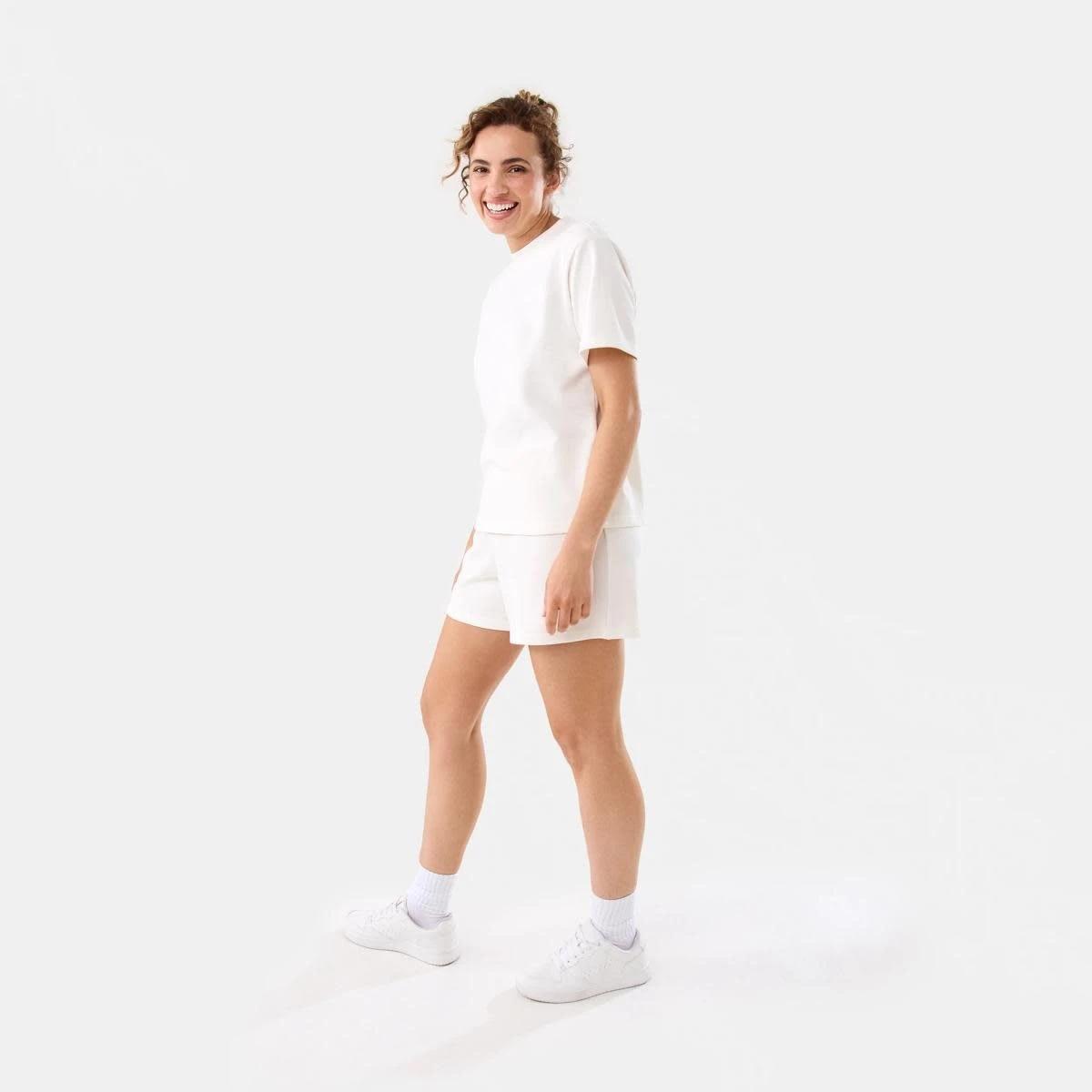 3 Active Womens Terry T-shirt EGRET WHITE, 3 of 7