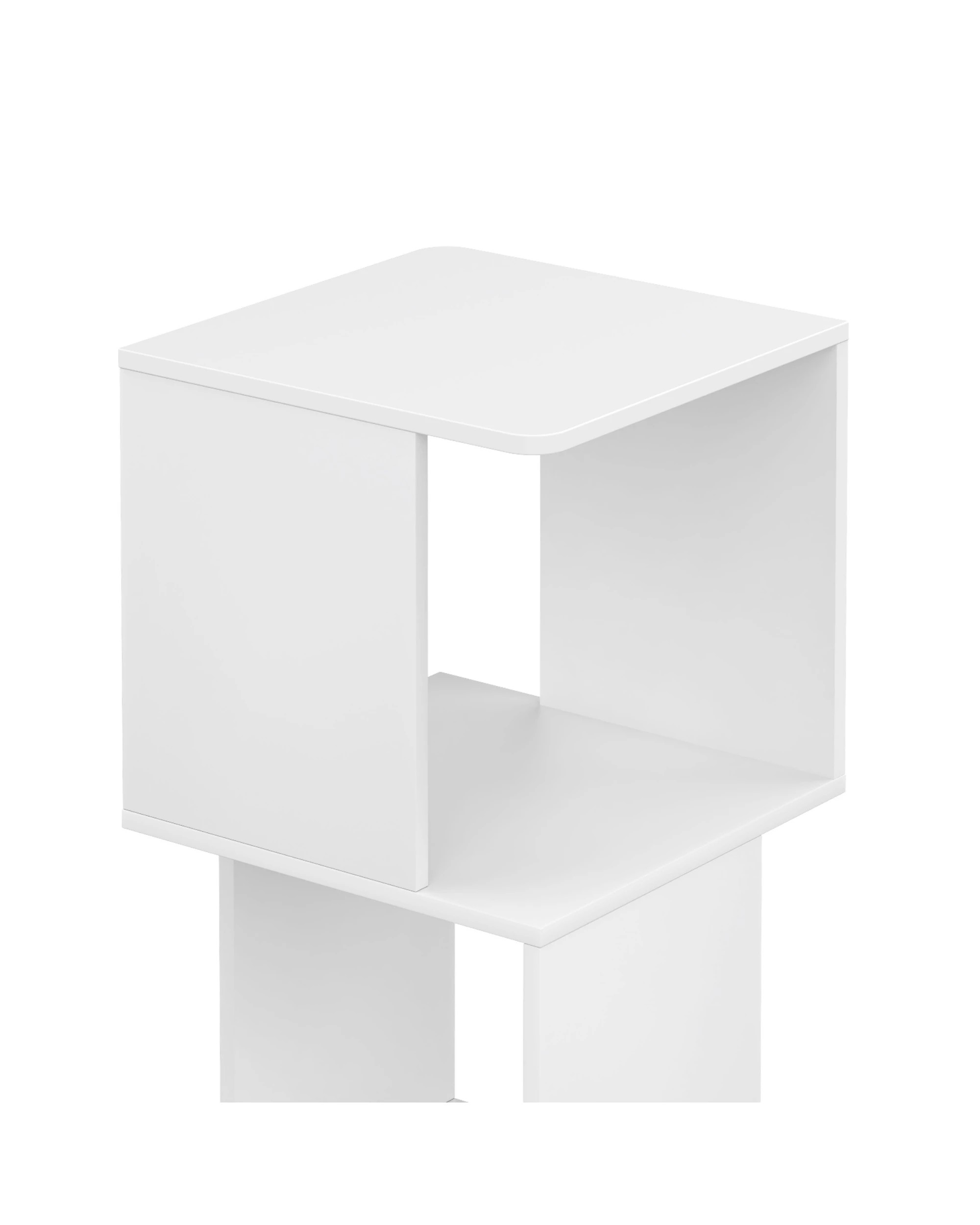 7 Advwin 4-Tier Rotating Bookshelf 360 Swivel Display Rack Corner Bookcase Cabinet, 7 of 8