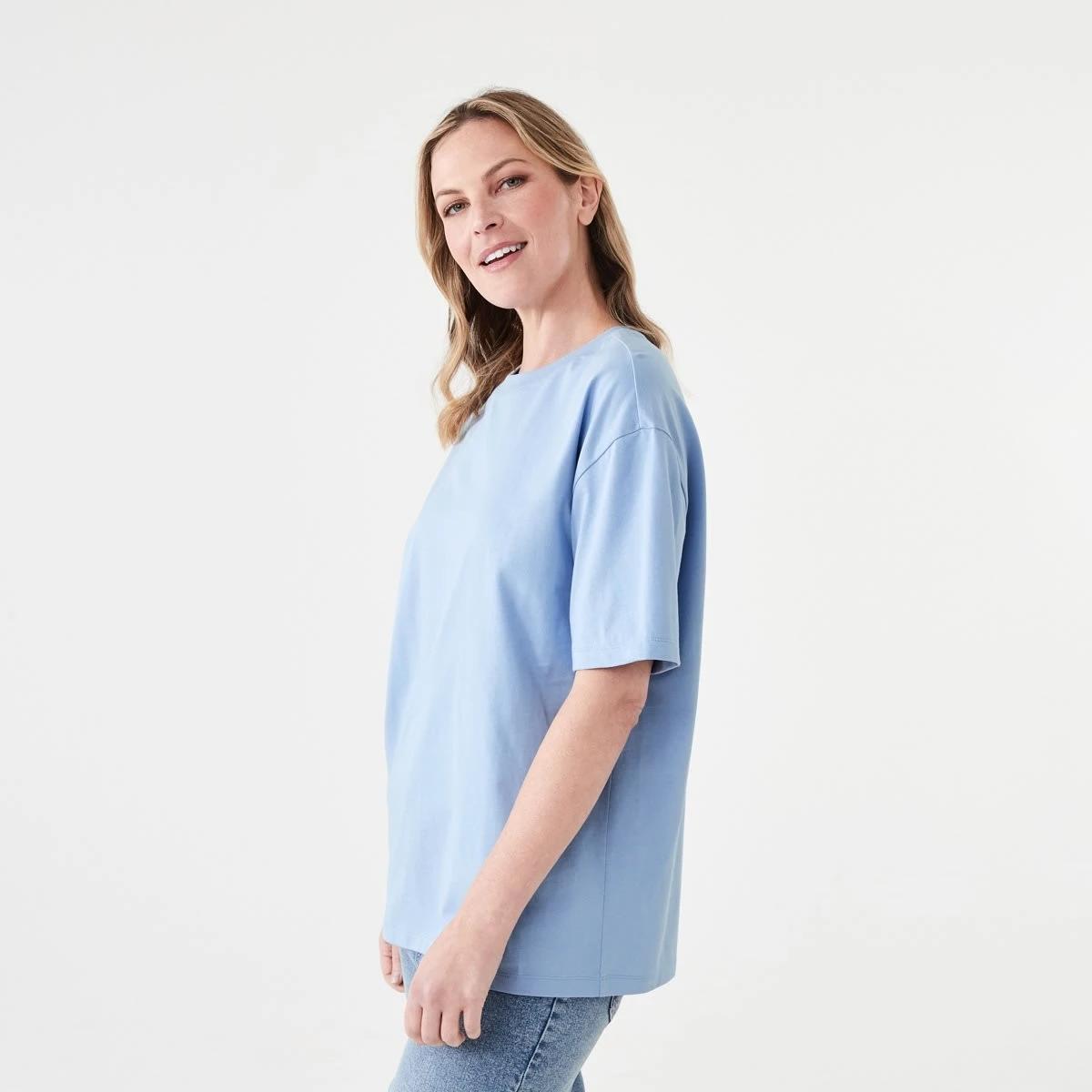 2 Short Sleeve Oversized Boyfriend T-shirt BRUNI BLUE, 2 of 5