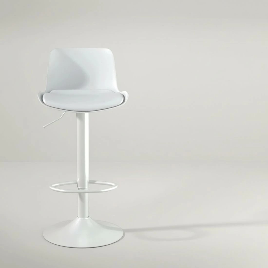 4 Artiss Bar Stools Kitchen Swivel Gas Lift Stool Leather Dining Chairs  x2 - White, 4 of 6