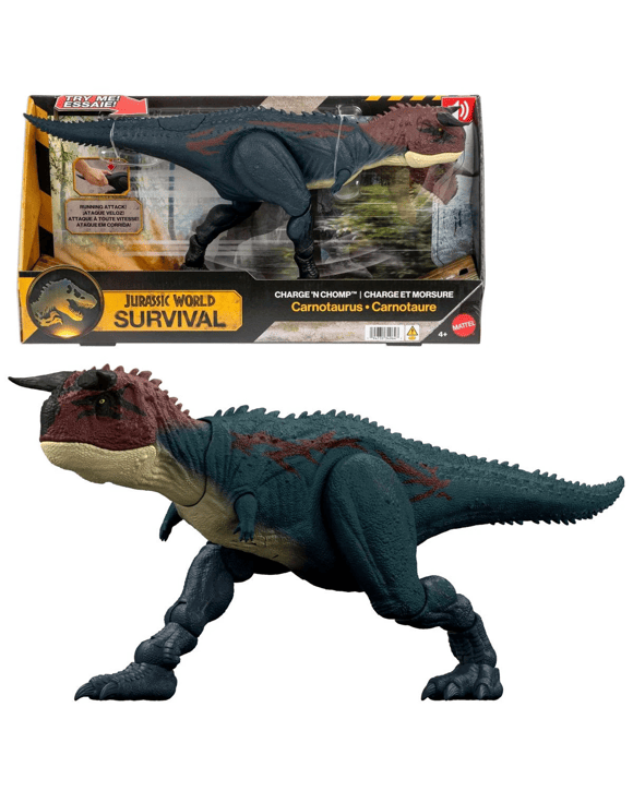 Jurassic World Survival Charge 'N Chomp Carnotaurus Dinosaur Figure