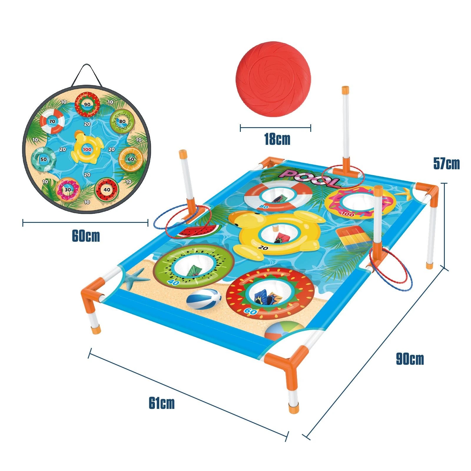 3 Ausway Fun Indoor & Outdoor Throwing Game Set for Kids with Bean Bags, Rings Sticky Balls And Carry Bag, 3 of 7