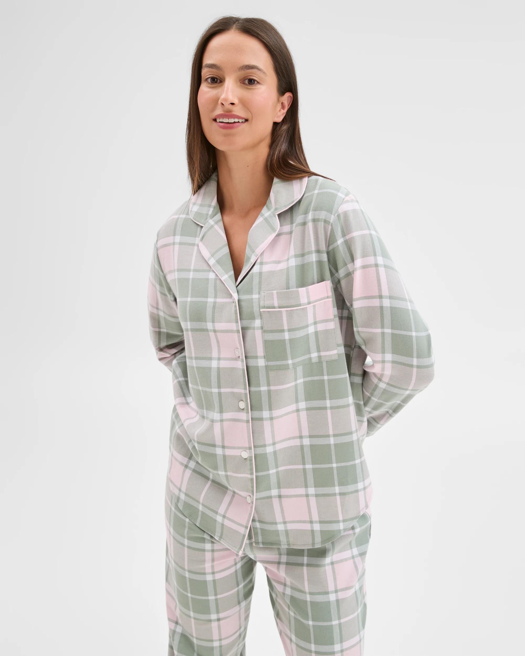 4 Target Woman Australian Cotton Flannelette Pyjama Set GREEN CHECK, 4 of 6