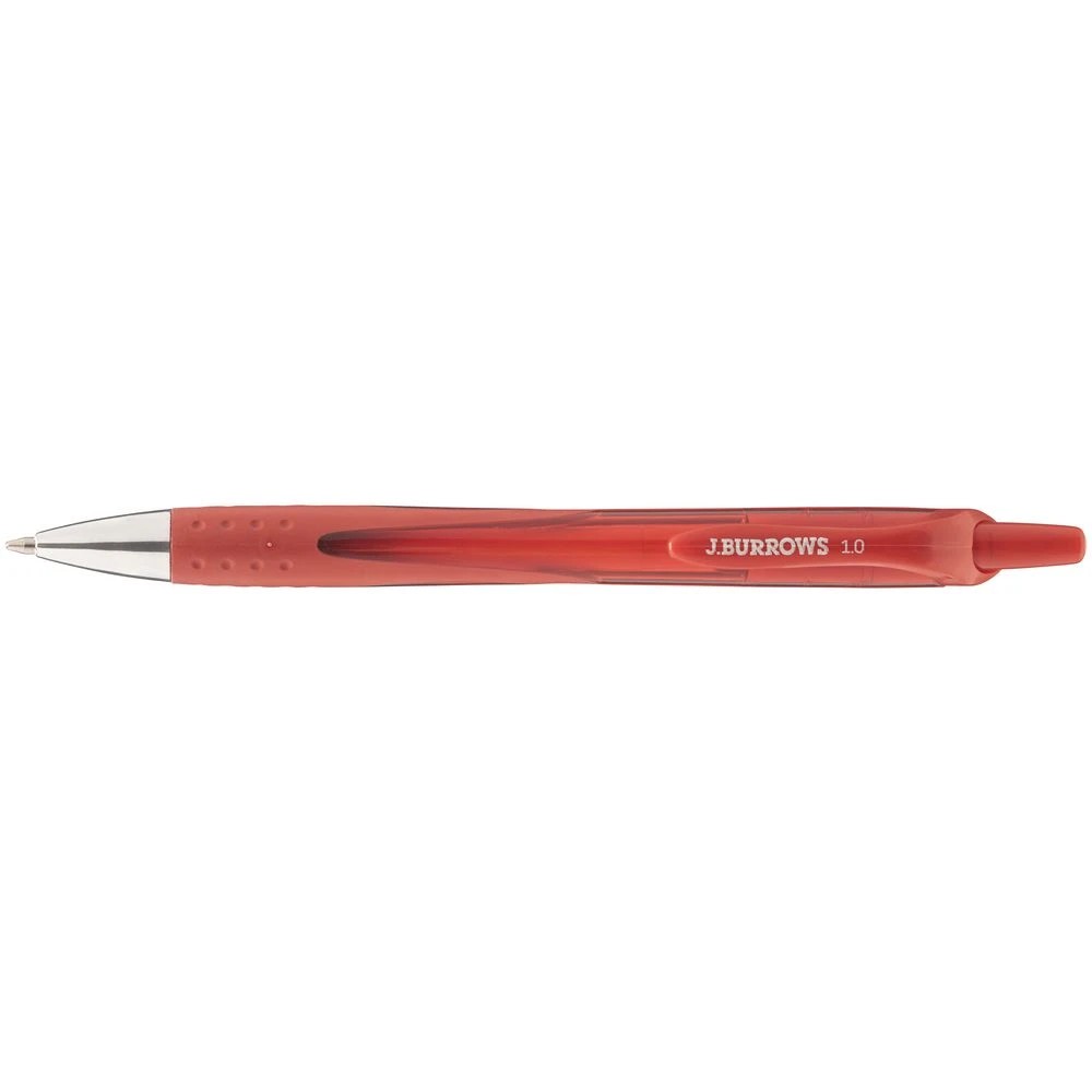 4 J.Burrows Retractable Ballpoint Pens Red 12 Pack, 4 of 4