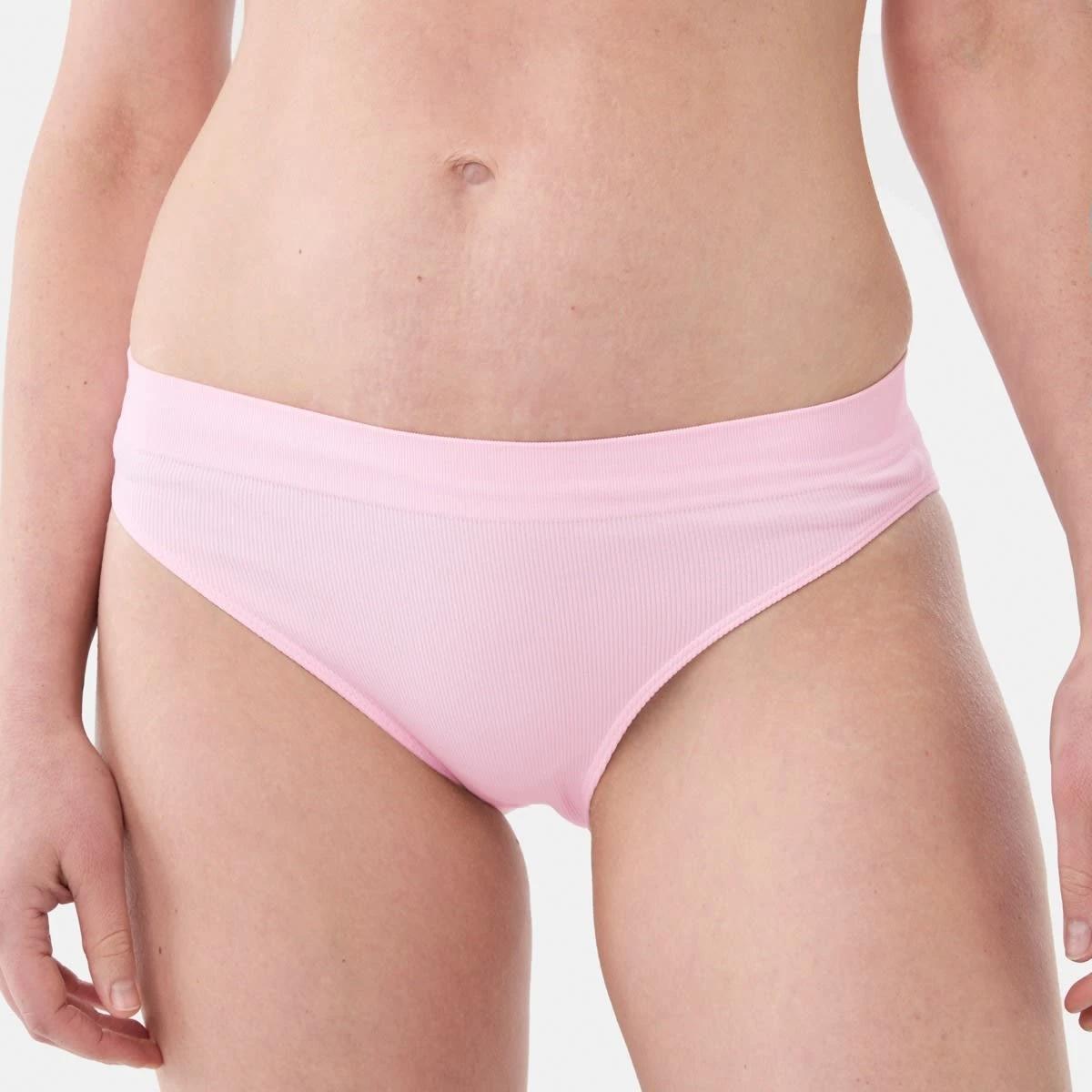 3 3 Pack Ribbed Seamfree Hi-Waist Bikini Briefs BLUE MARINE, BALLERINA, BRIGHT MINT, 3 of 8