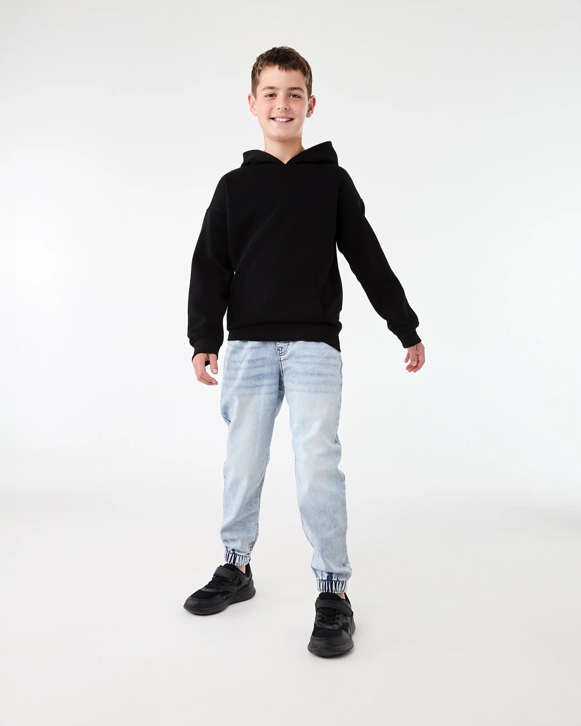 6 Oversized Plain Hoodie Black, 6 of 6