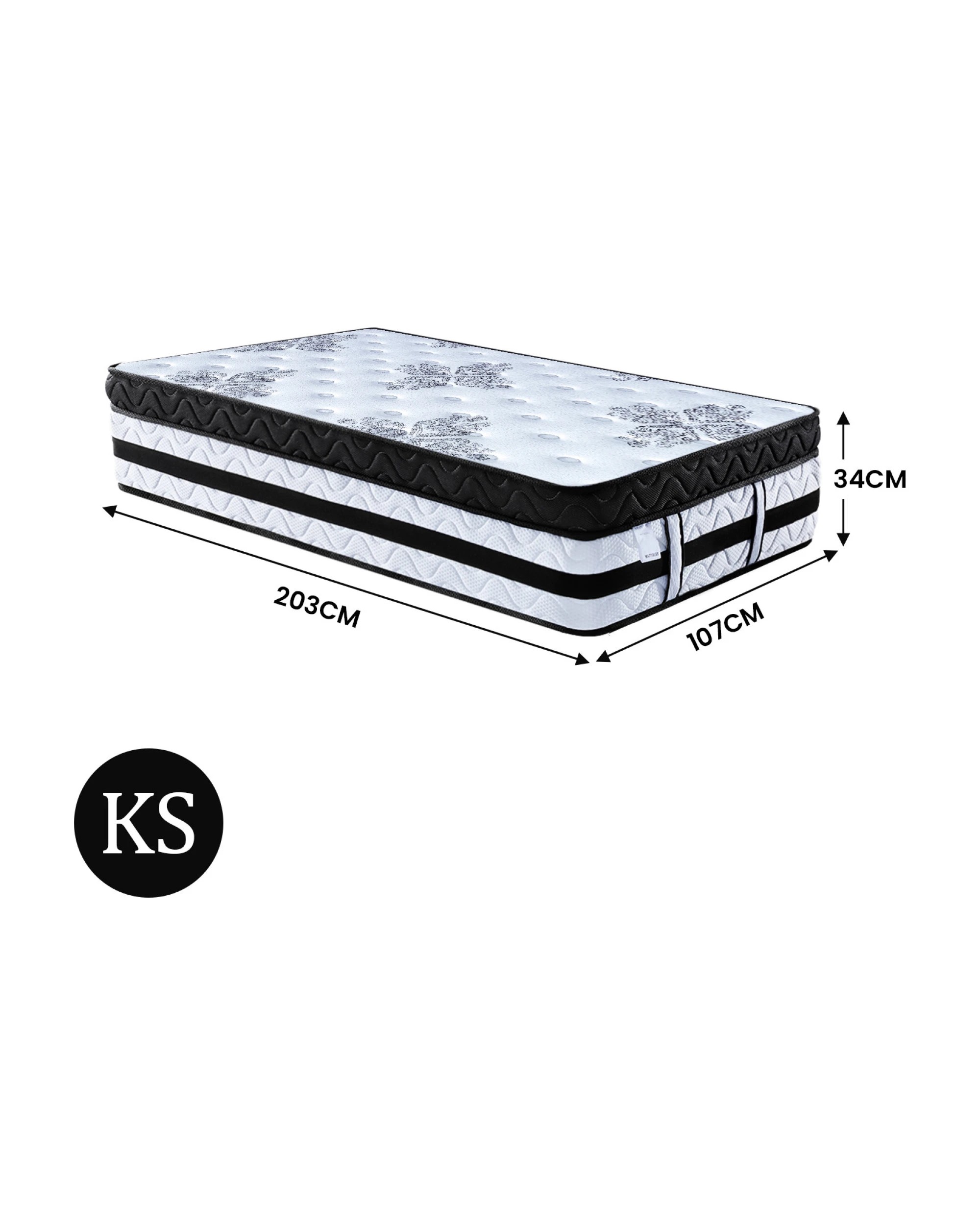 2 Laura Hill King Single Mattress With Euro Top - 34cm, 2 of 8