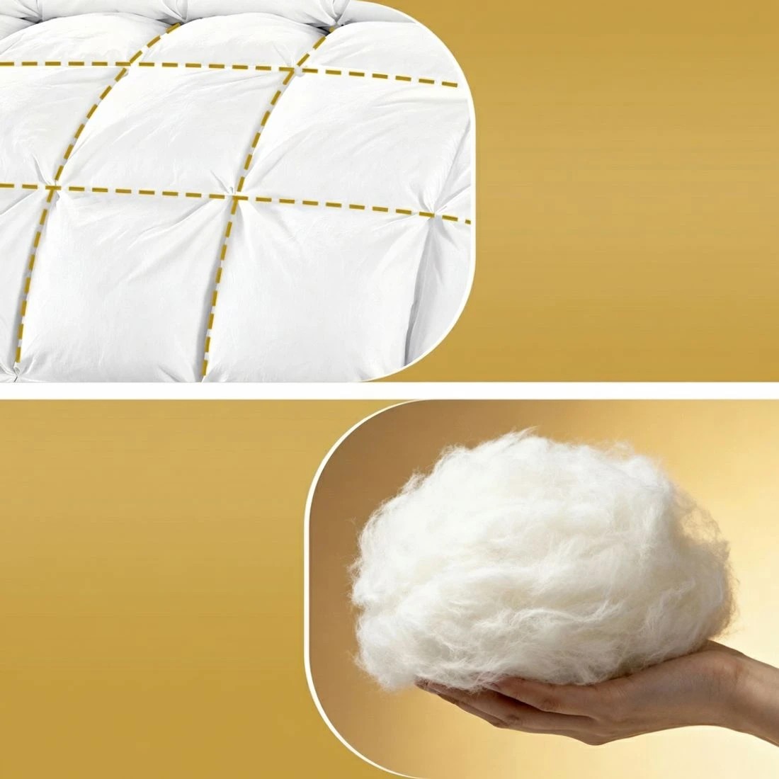 5 Giselle Bedding Double Size 400GSM Microfiber Quilt All Season Duvet Quilts Comforter Winter Summer - Double Bed - White, 5 of 8