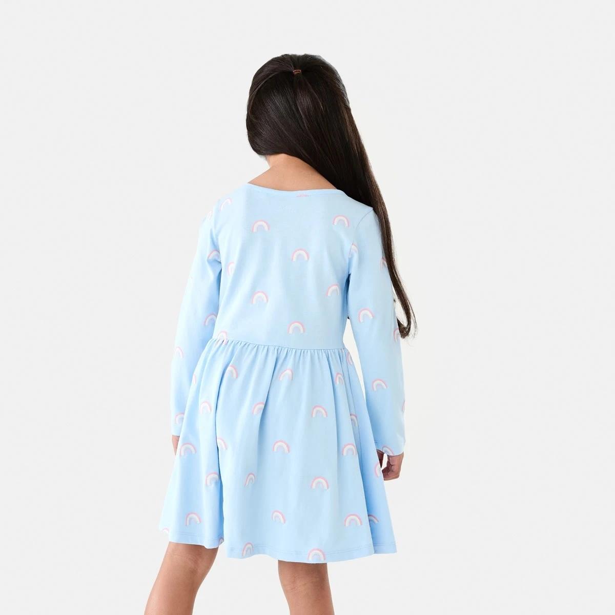 2 Long Sleeve Jersey Dress Rainbow, 2 of 9