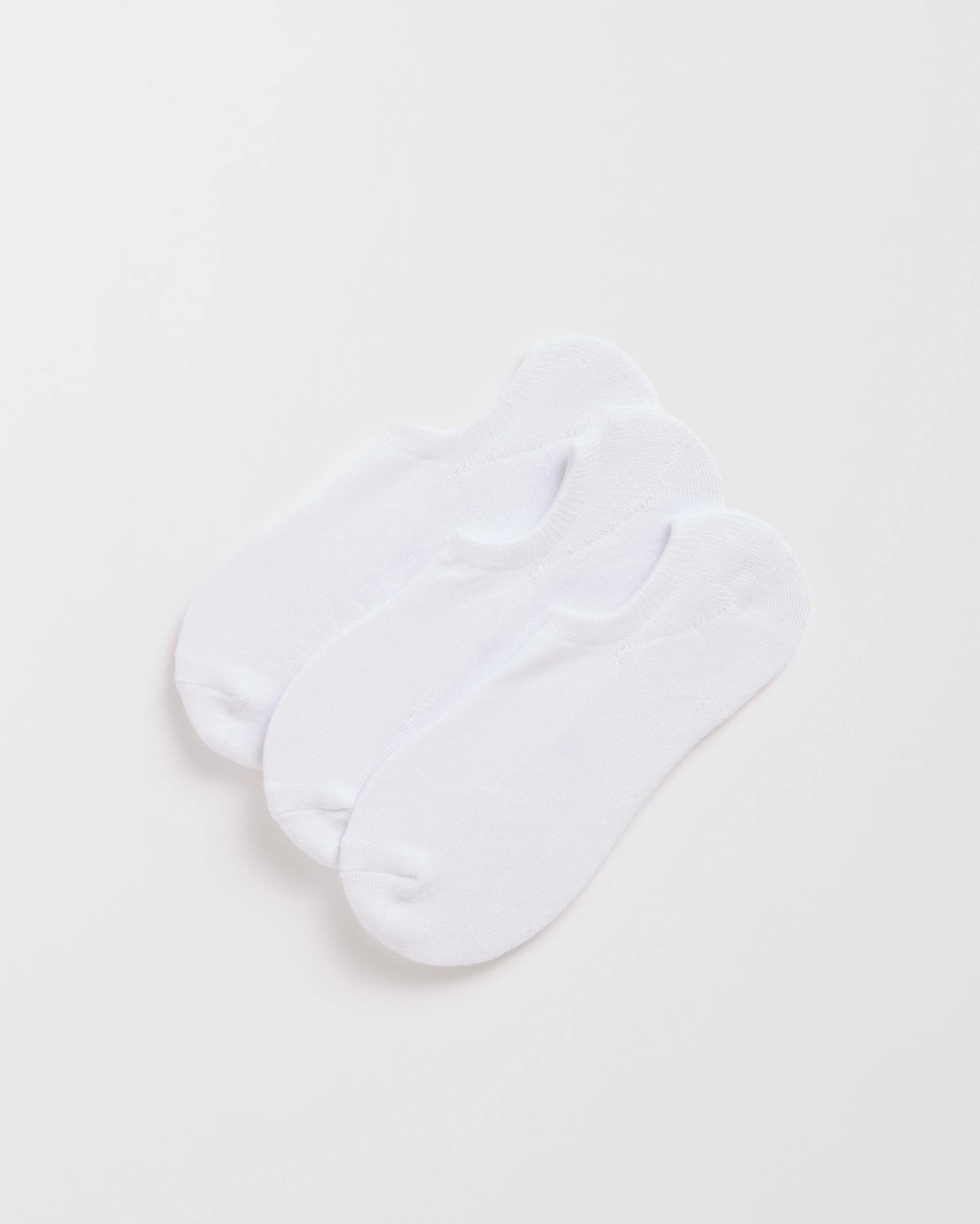 1 Target Bamboo 3 Pack No Show Socks WHITE, 1 of 3
