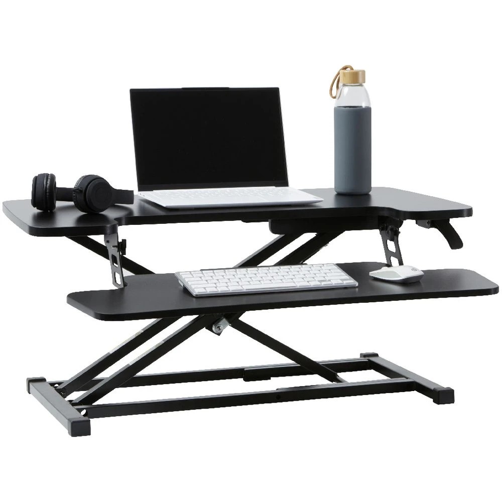 4 Brighton Sit Stand Ergonomic Desk Riser  Black Desks, Tables and Workstations, 4 of 9