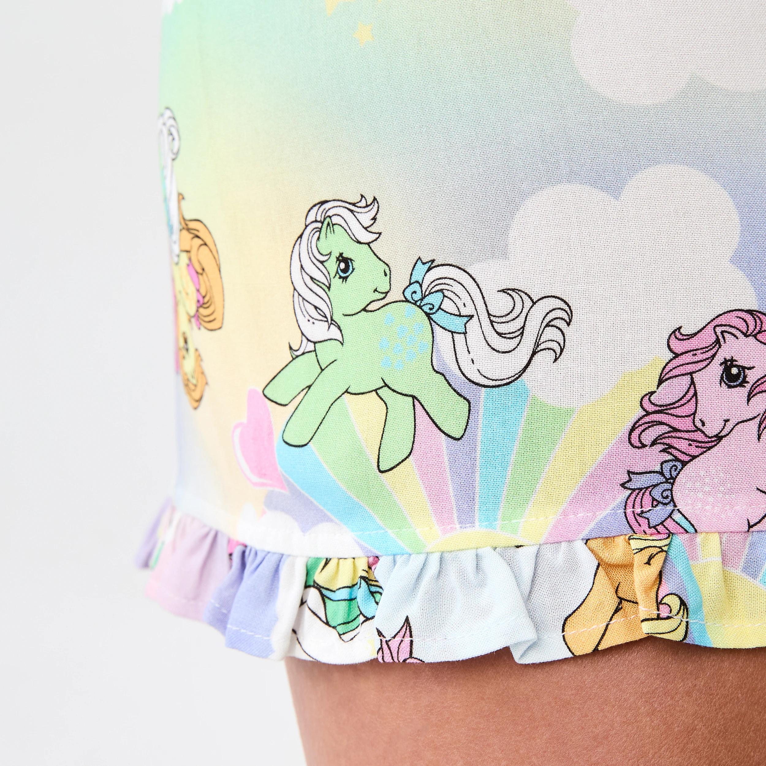 7 My Little Pony License Short Sleeve Top and Shorts Woven Boxy Pyjama Set My Lt Pony, 7 of 8