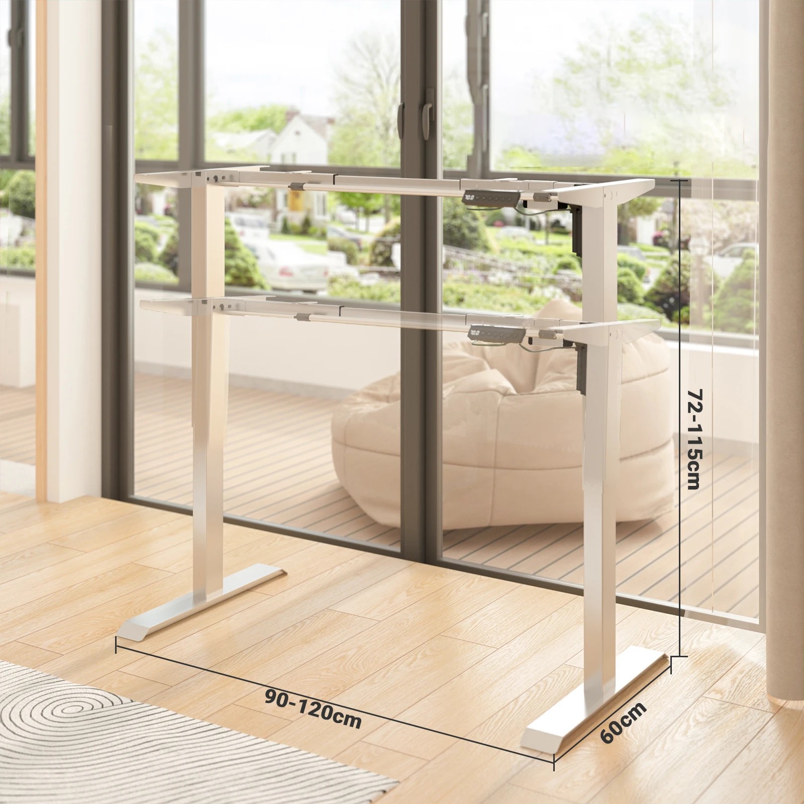 3 Advwin Standing Desk Frame with Memory Smart Controller Height Adjustable No Desktop - Silver, 3 of 3