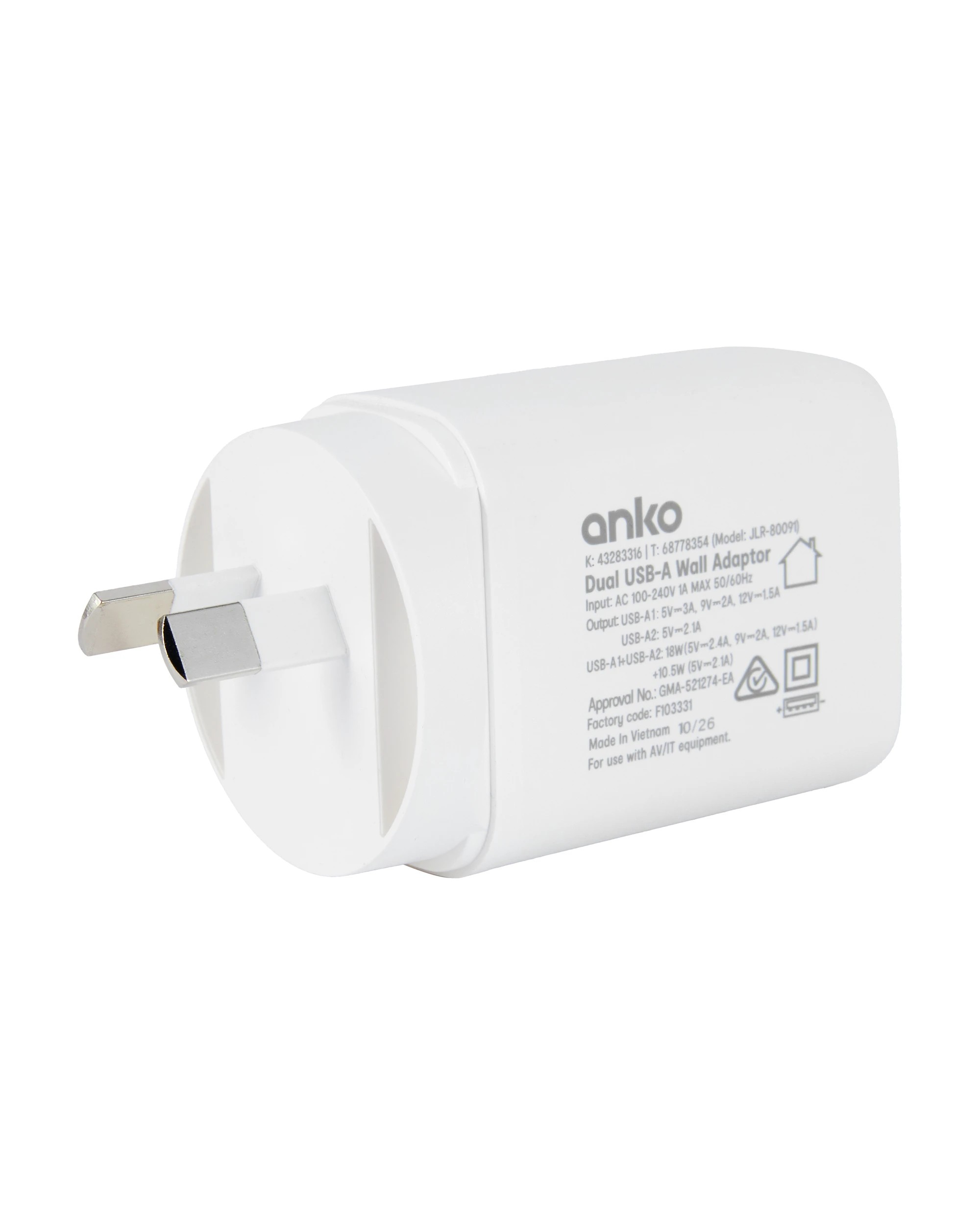 4 28.5W Dual USB-A Wall Charger, 4 of 5