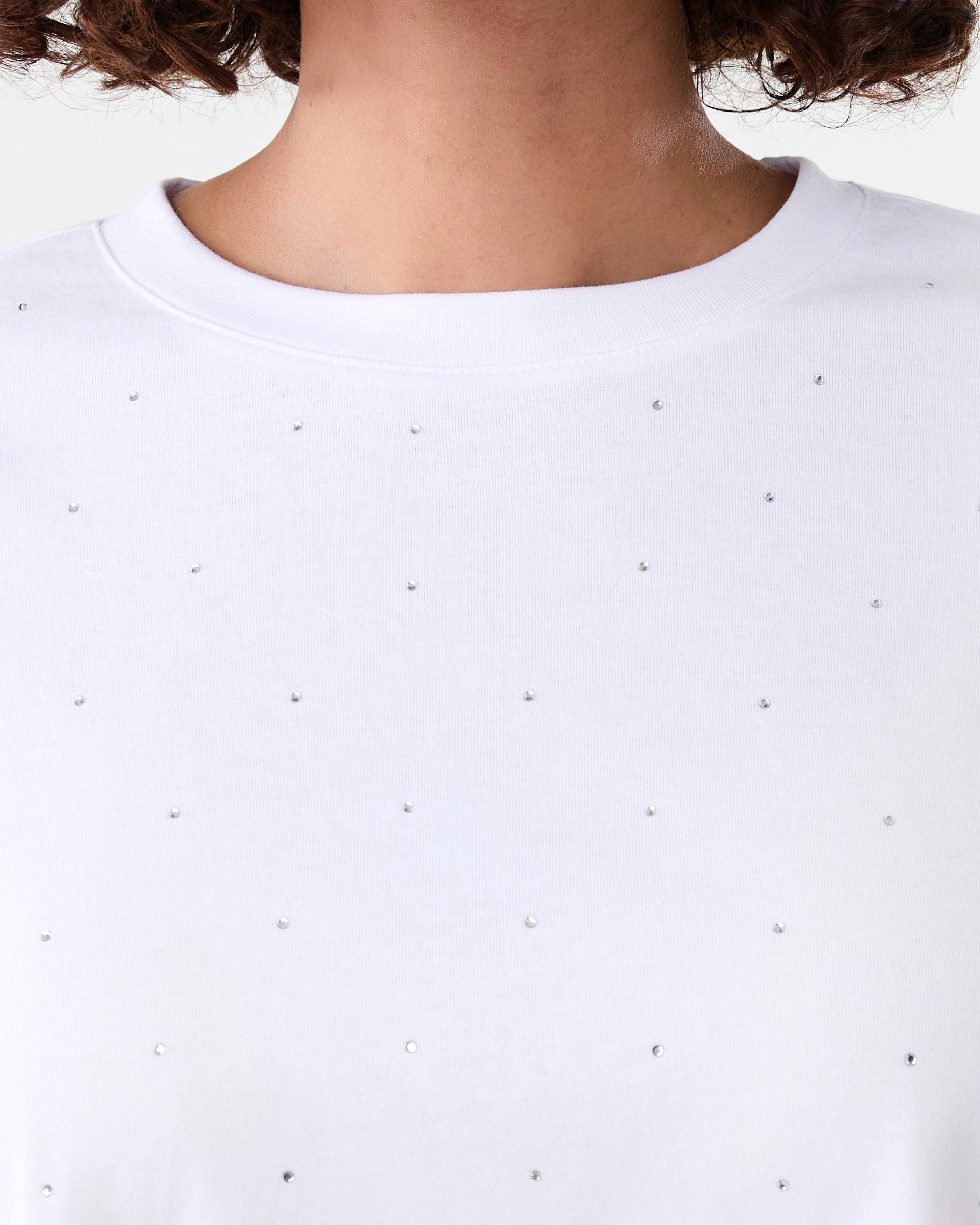 5 Long Sleeve Embellished T-shirt White, 5 of 7
