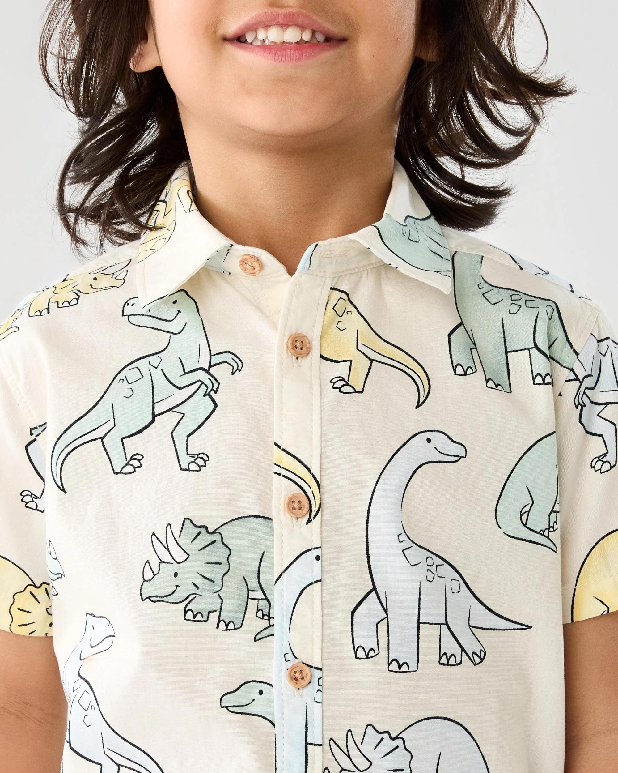 5 Short Sleeve Print Shirt Bge Dino, 5 of 7