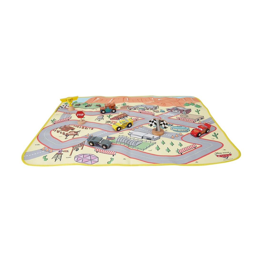 4 8 Piece Disney Pixar Cars Wooden Playmat Set, 4 of 10