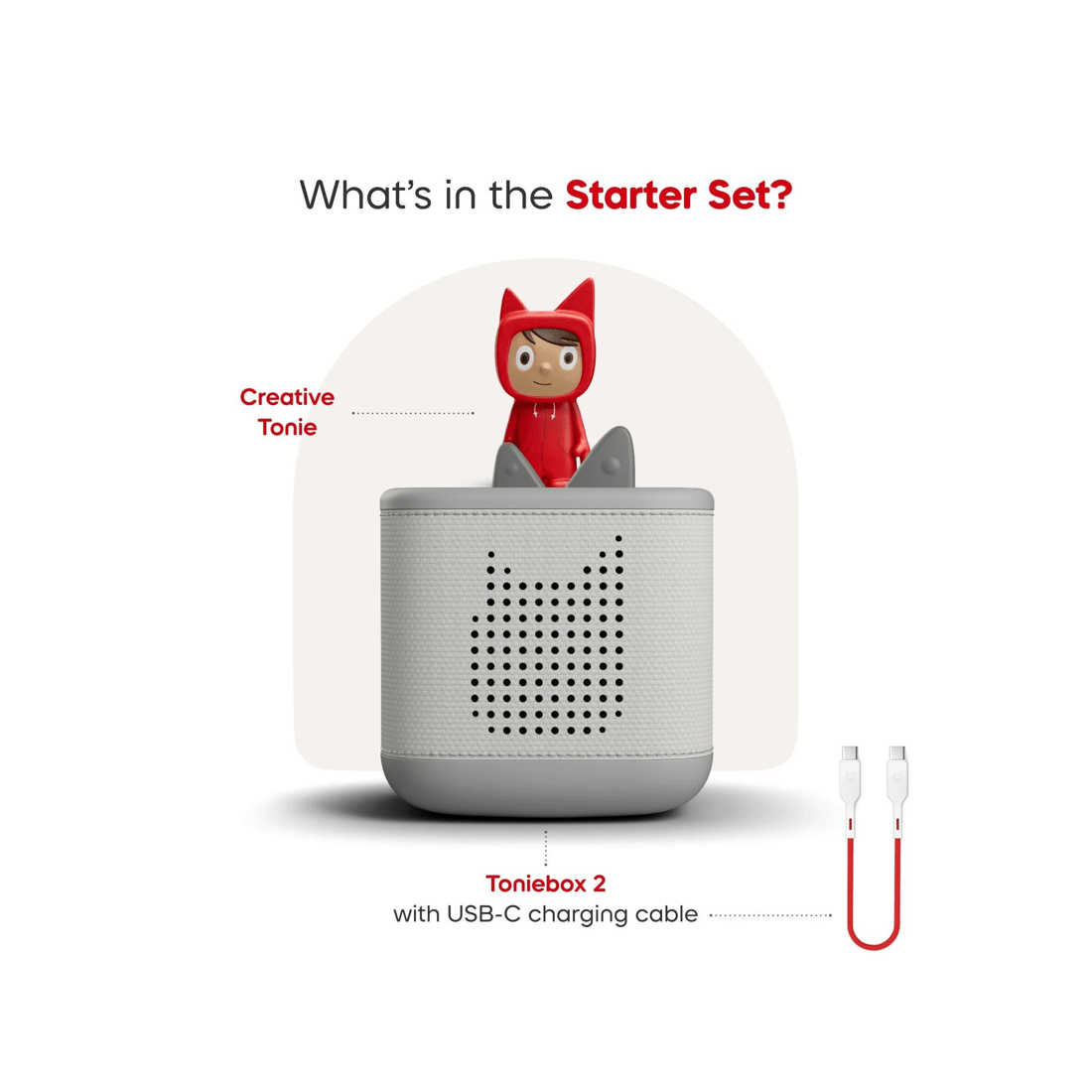 2 Tonies - Toniebox 2 Starter Set with Creative Tonie Rubie - Moon - Grey, 2 of 5