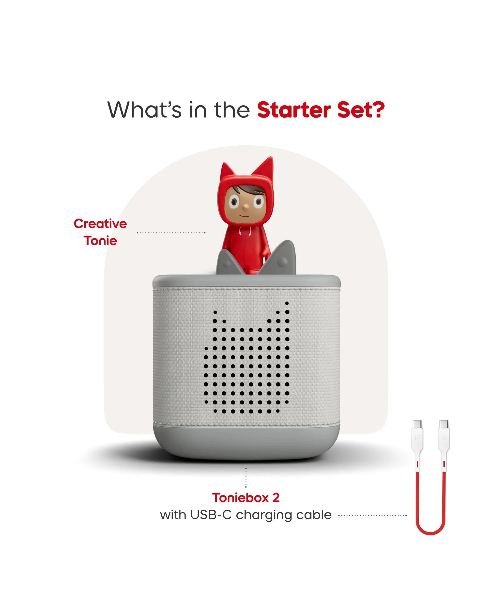 2 Tonies - Toniebox 2 Starter Set with Creative Tonie Rubie - Moon - Grey, 2 of 5