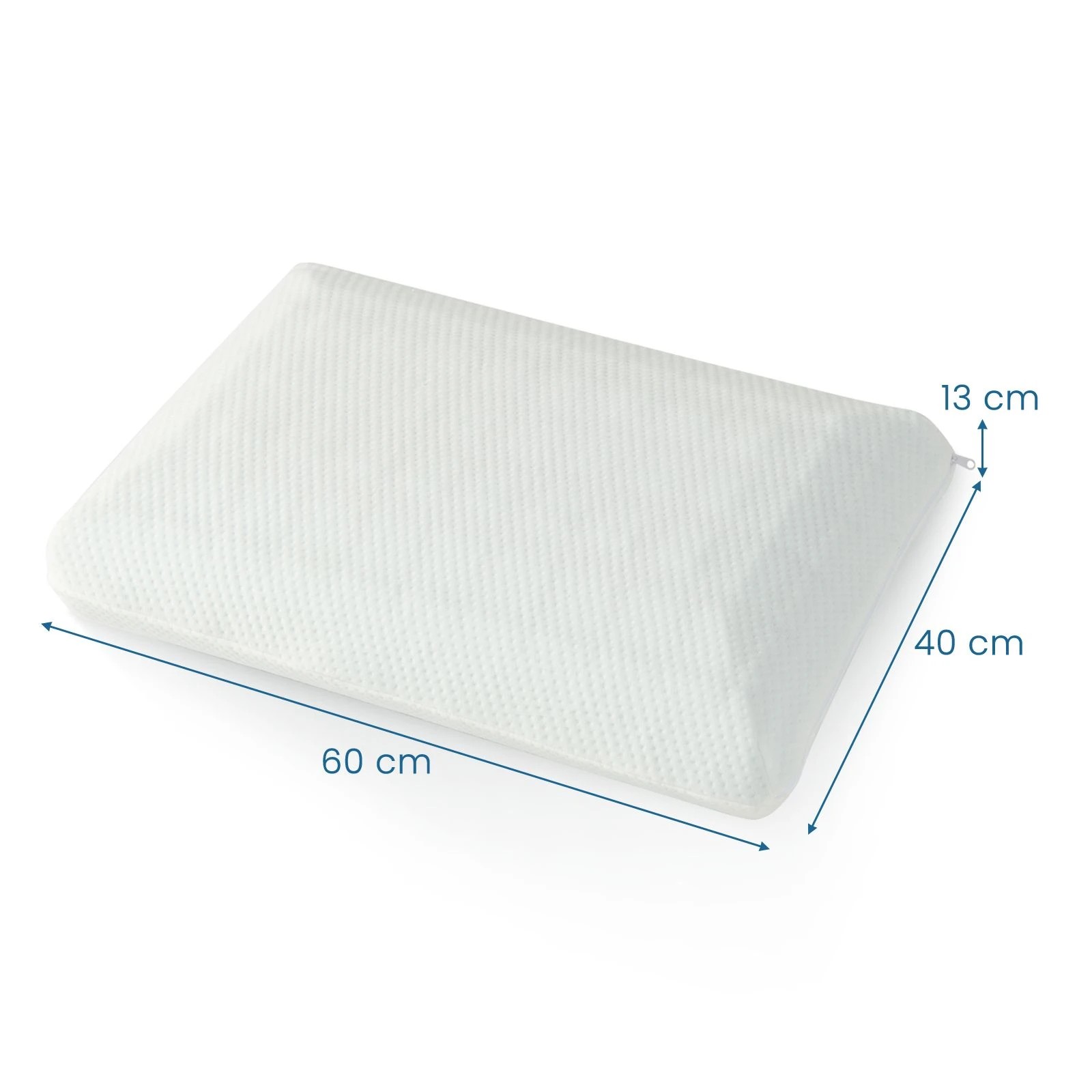 4 Costway 2PCS Memory Foam Pillow Retachable Bed Cushion Back Zipped Wedge Pillow Back Support, 4 of 4