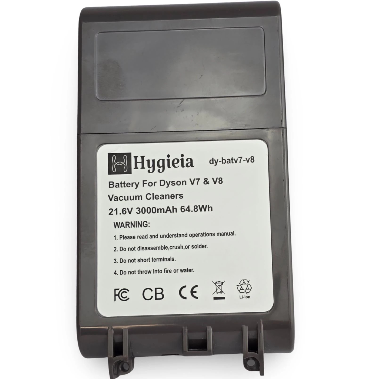 4 Hygieia Battery For Dyson V7 & V8 (SV10, SV11, SV25, SV37) Vacuum Cleaners - Grey, 4 of 6