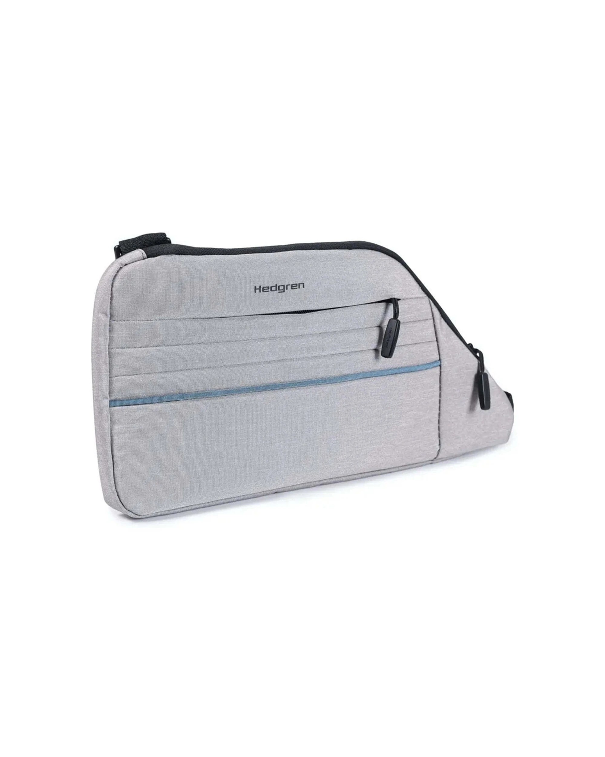 4 Hedgren Frame Flat Monosling Bag Medium Water Repellent Polyester - Silver, 4 of 7