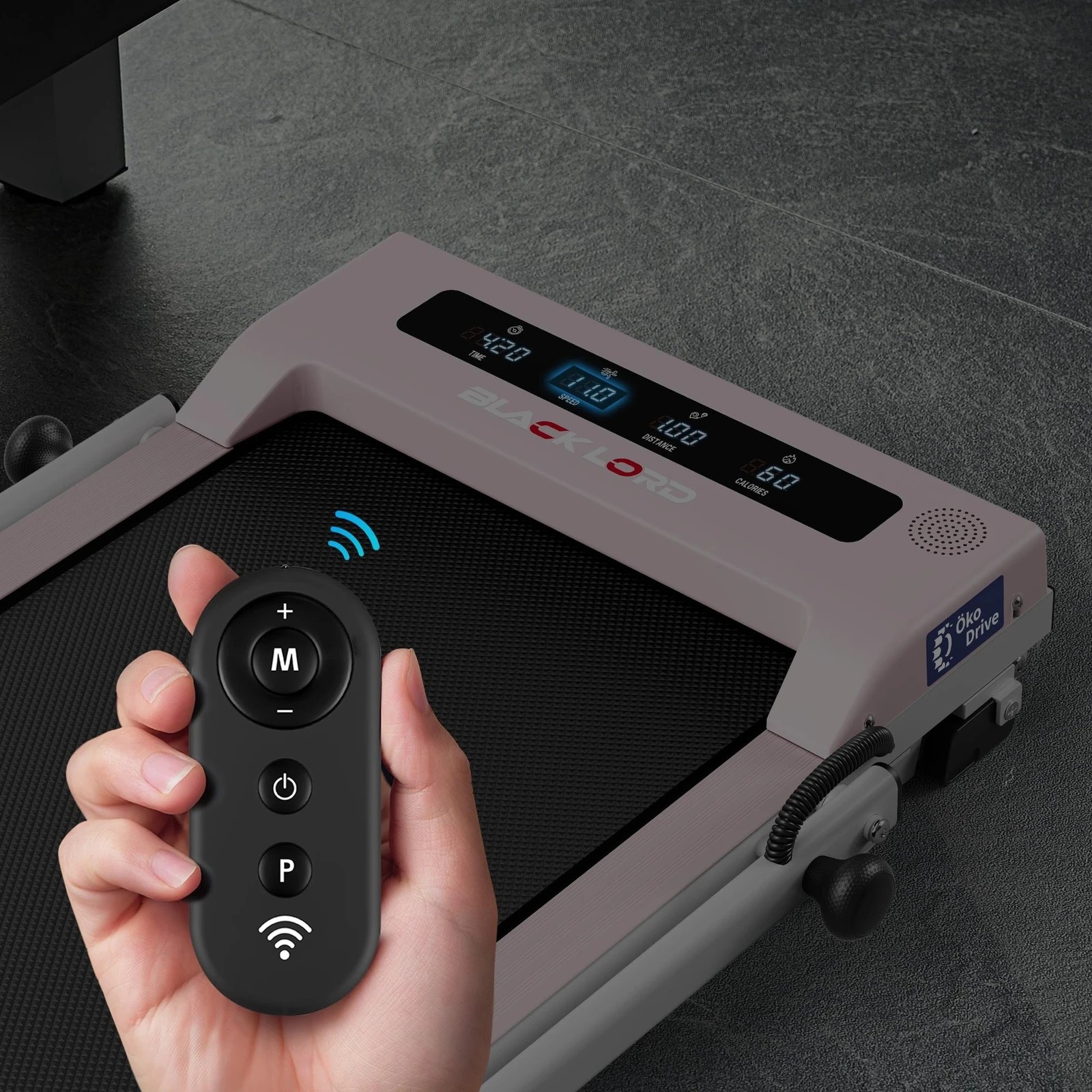 5 Black Lord Treadmill Electric Walking Pad Foldable Under Desk Home Gym 38cm Belt - Pink, 5 of 10