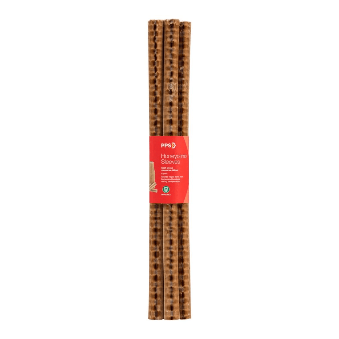 1 PPS Honeycomb Sleeve 10x450mm 6 Pack Brown, 1 of 4
