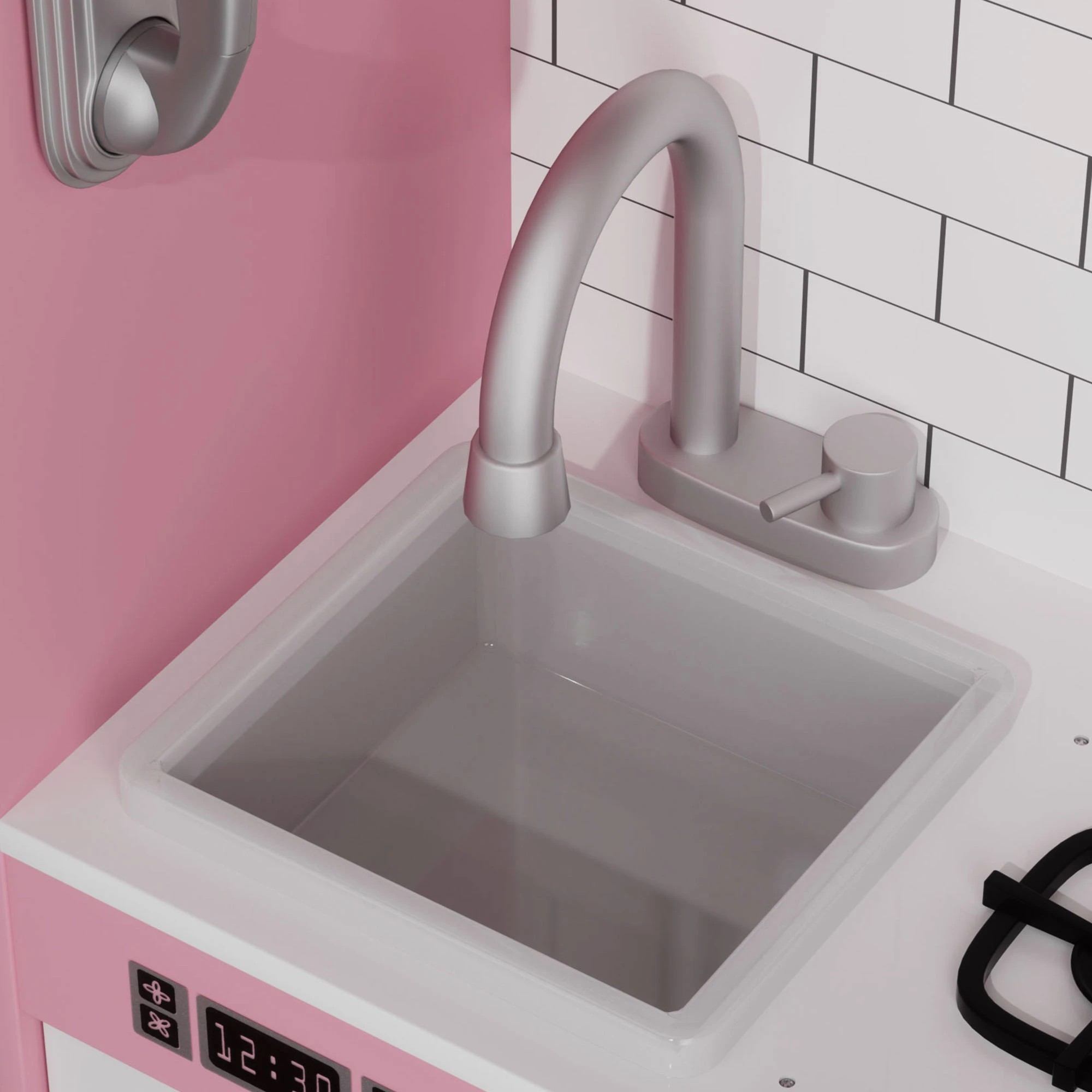 4 Bopeep Kids Kitchen Set Wooden Pretend Play Cooking Toys Play Set Oven Children, 4 of 9