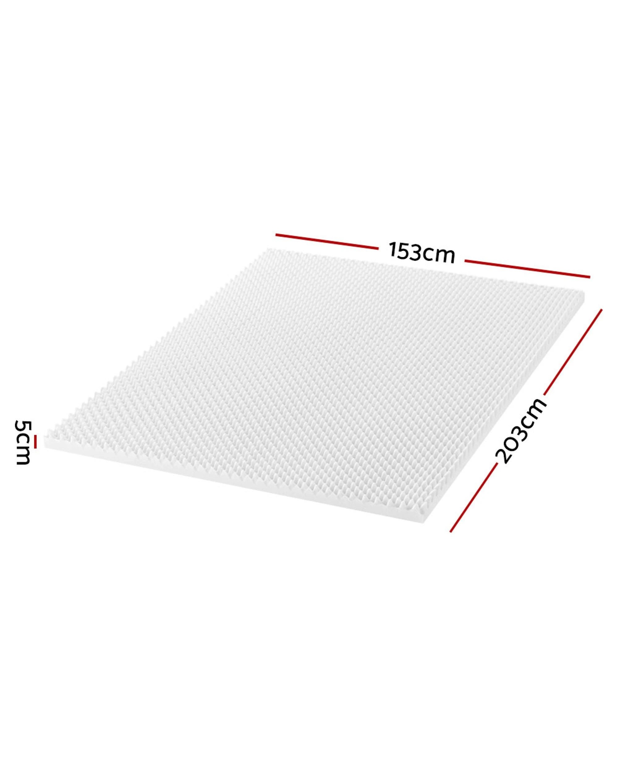 3 Giselle Bedding Memory Foam Mattress Topper Egg Crate 5cm Queen
 - White, 3 of 3