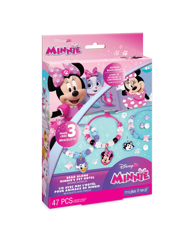 47 Piece Make it Real Disney Jr. Minnie Read Along Minnie's Pet Hotel Beaded Ban