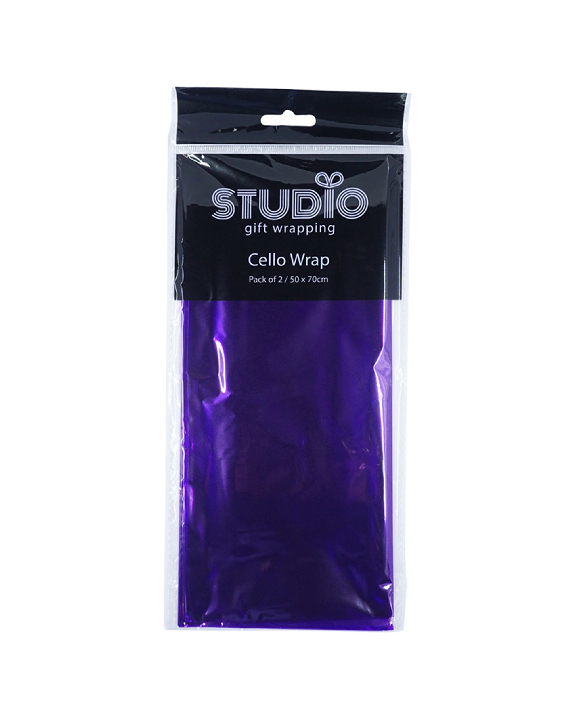 3 2pc Studio Gift Wrapping Cello Wrap 50x70cm Purple Decoration Present Decor
 - Purple, 3 of 3