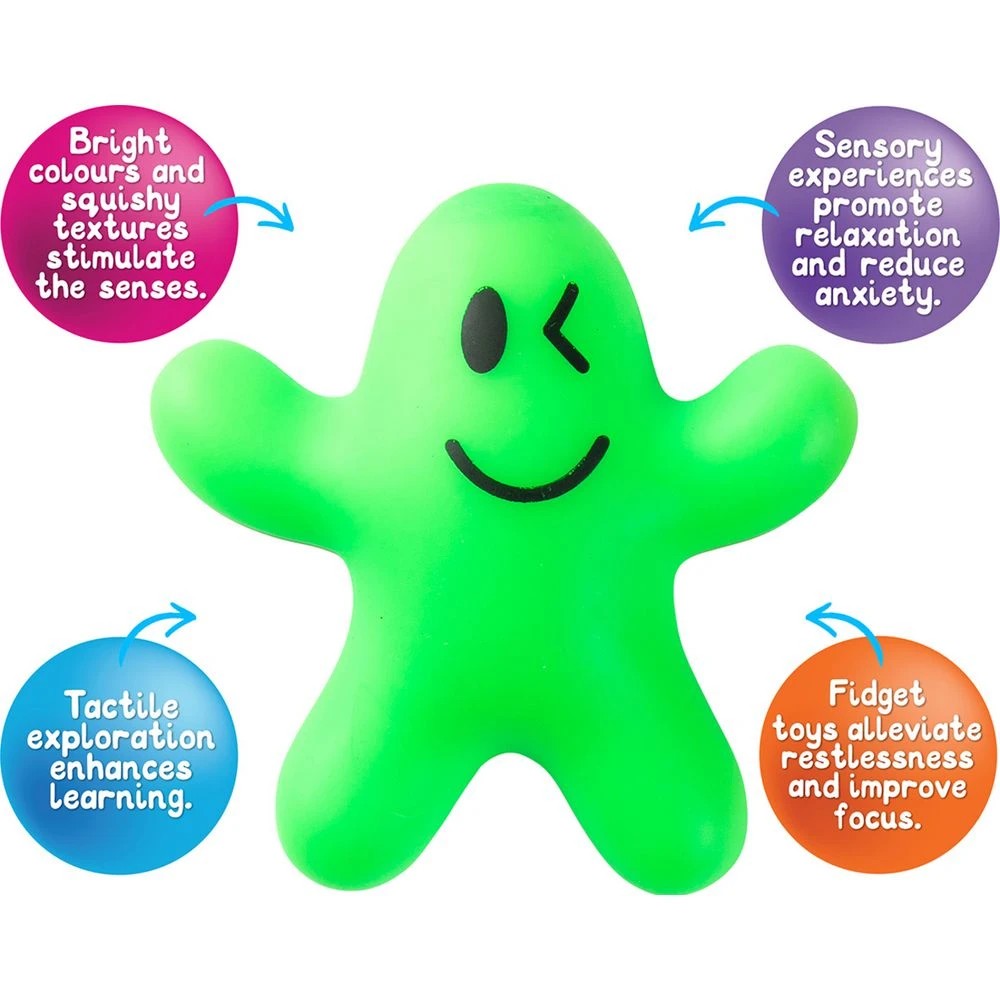 2 Sensory Squish Pal Floral Green, 2 of 6