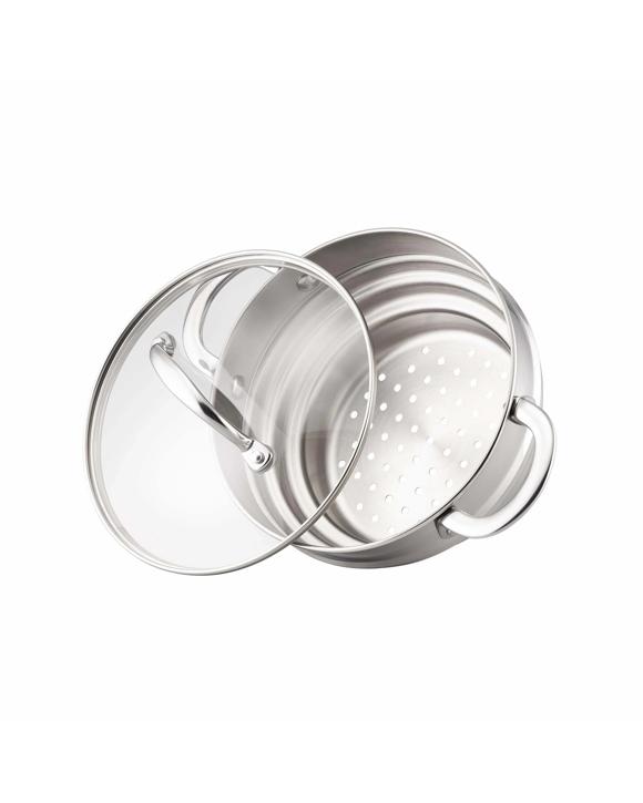 RACO Steel Essentials Stainless Steel Universal Steamer With Lid 16/18/20cm - Silver