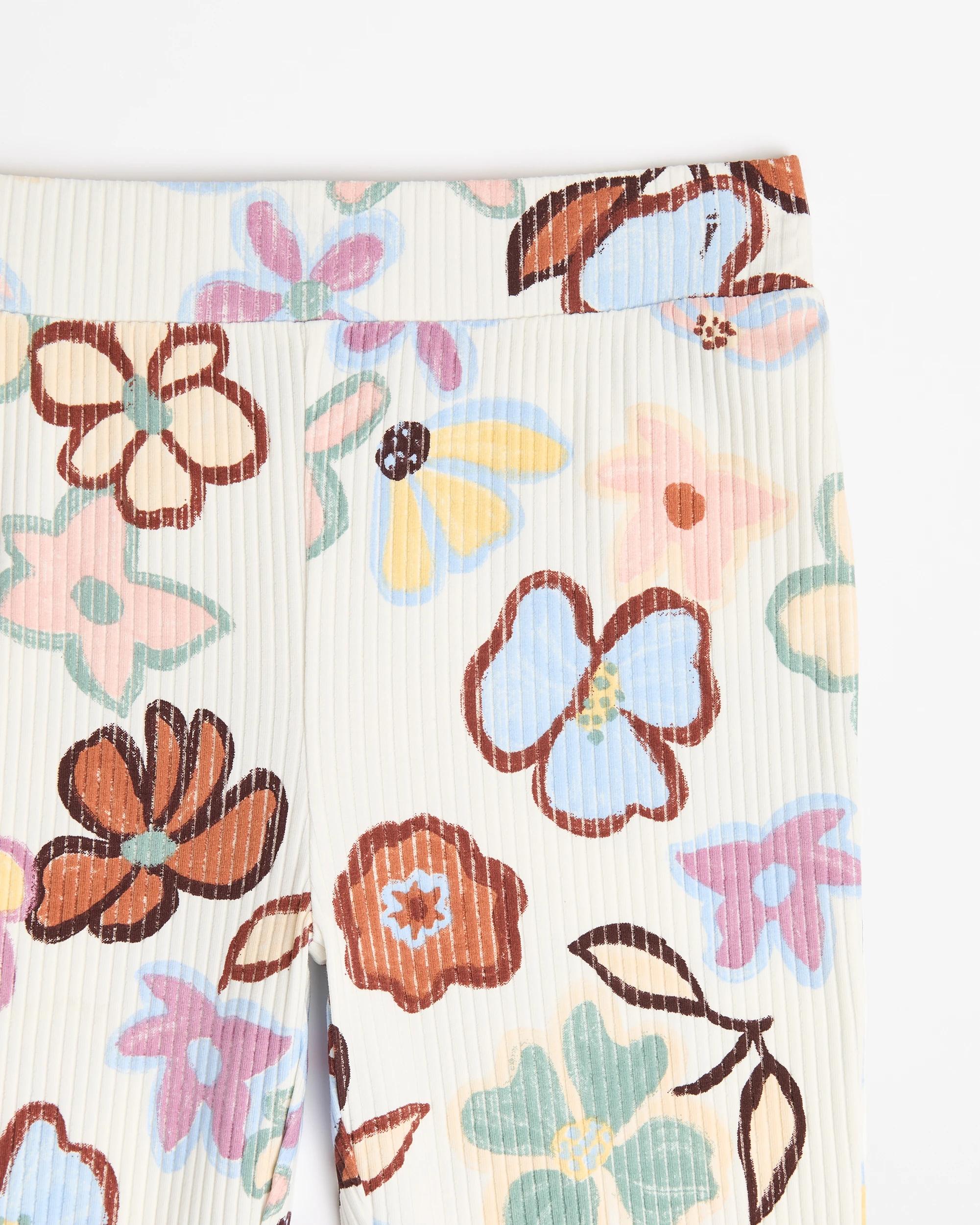 2 Target Australian Cotton Rib Flare Leggings LARGE FLORAL, 2 of 3