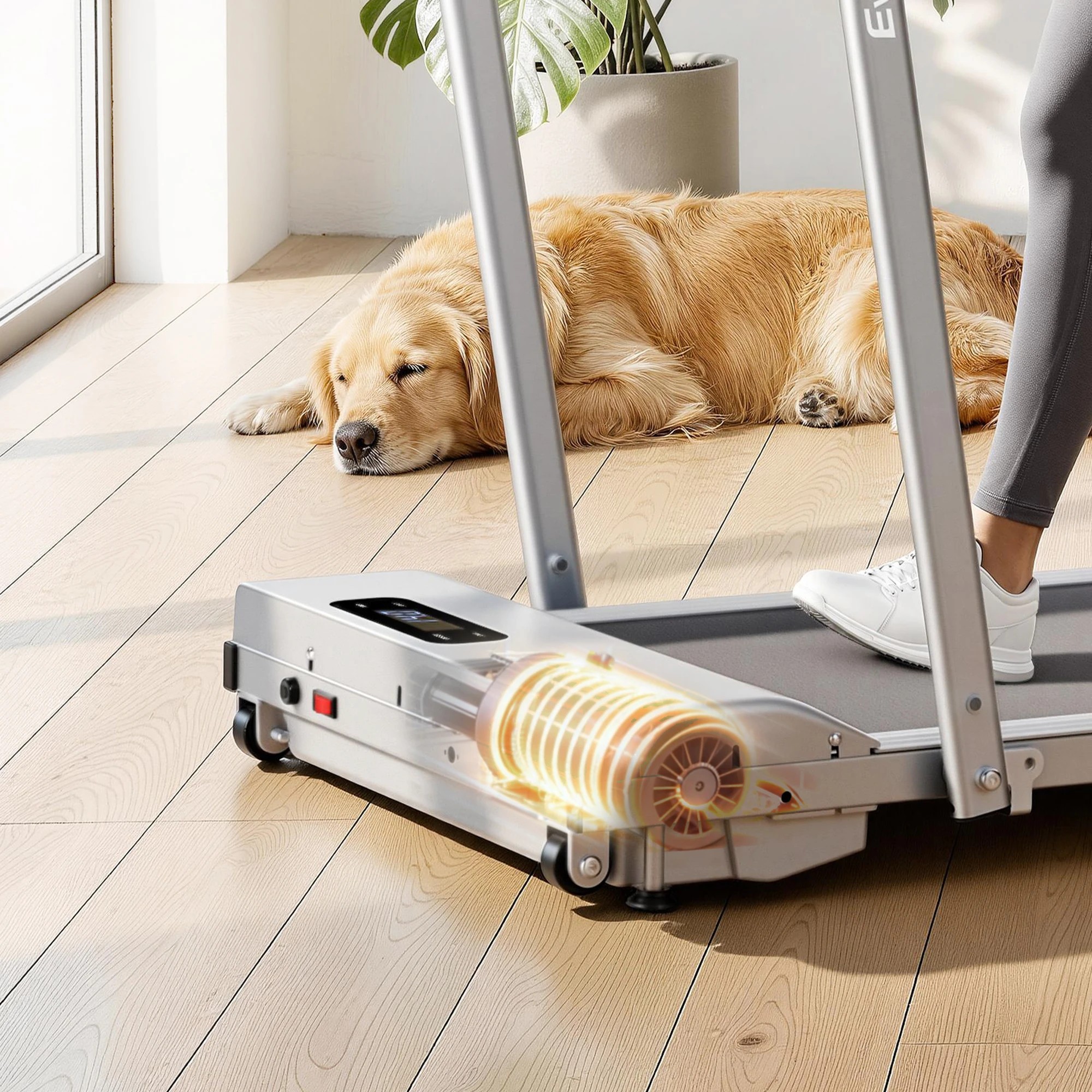 9 Everfit 3 in 1 Walking Pad Treadmill 12% Incline Under Desk Foldable Treadmills for Home 38cm - Silver, 9 of 9