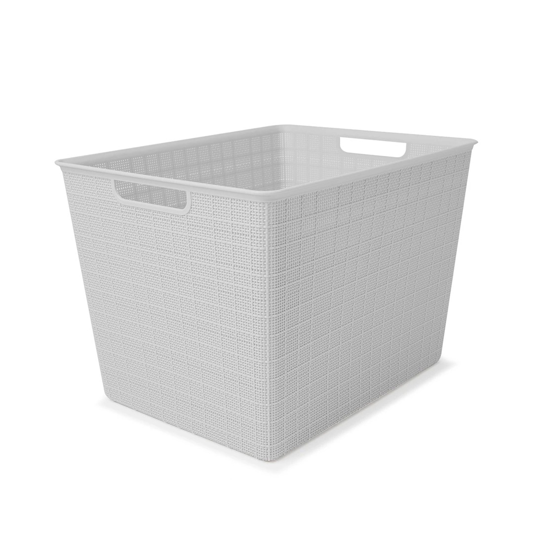 4 26L Rectangle Linen Weave Basket - Grey, 4 of 7