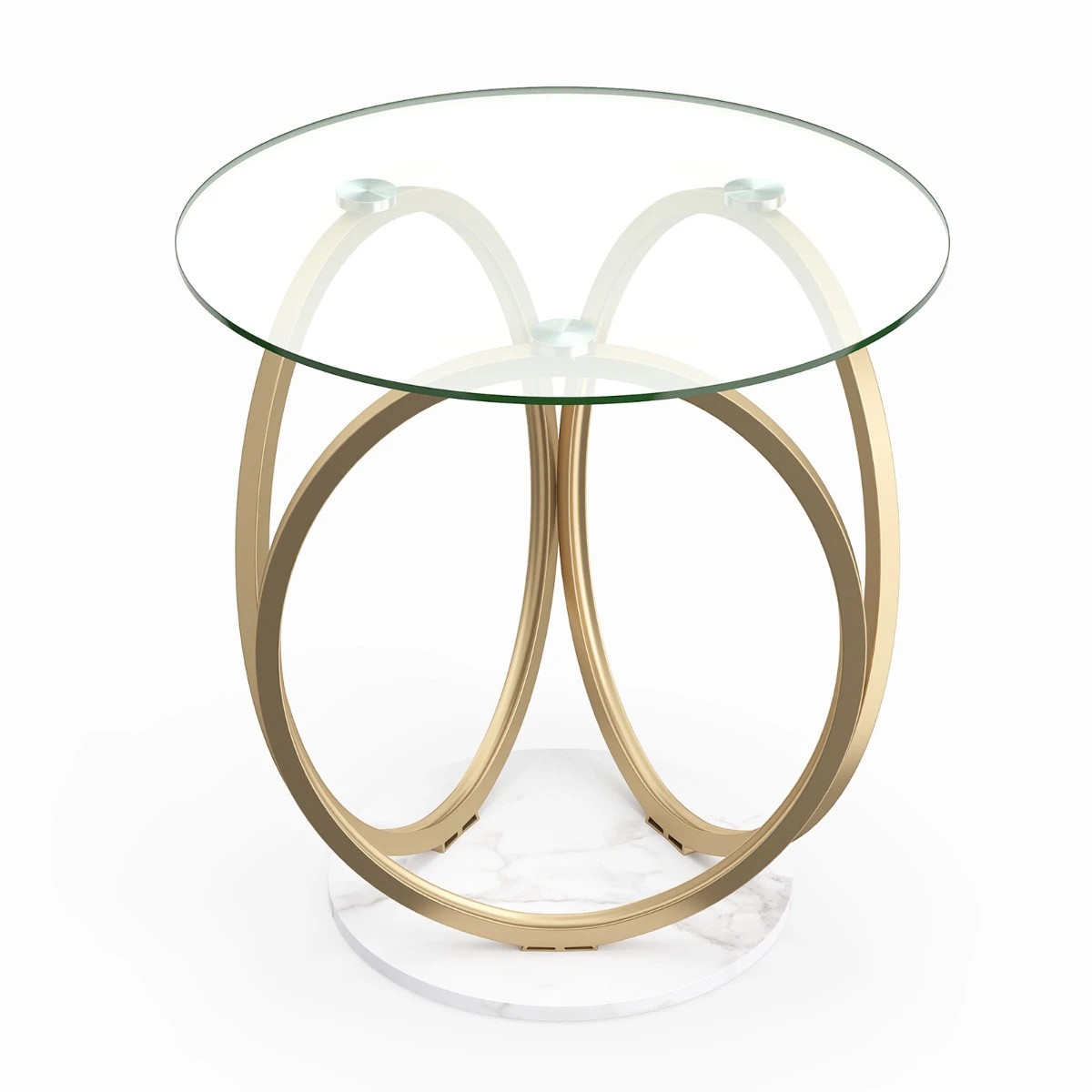 1 Costway Tempered Glass Coffee Table Modern Accent Center Table, 1 of 7