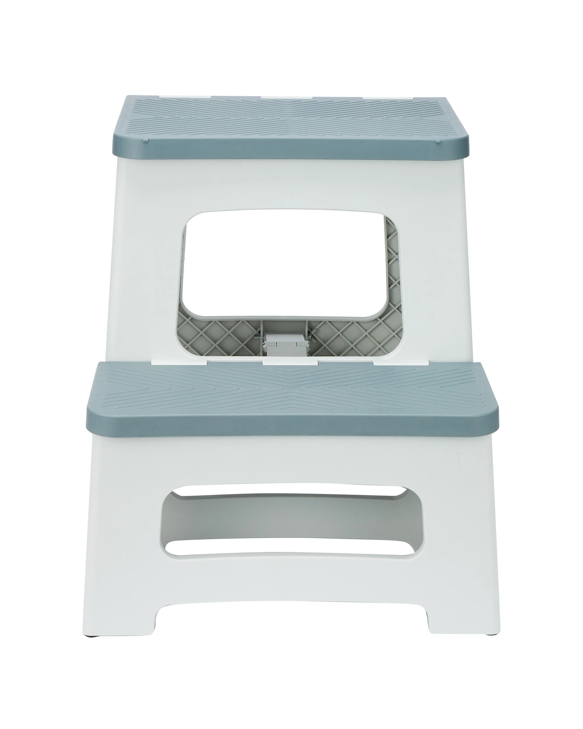 1 Folding Step Stool 2 Tier - Grey, 1 of 7
