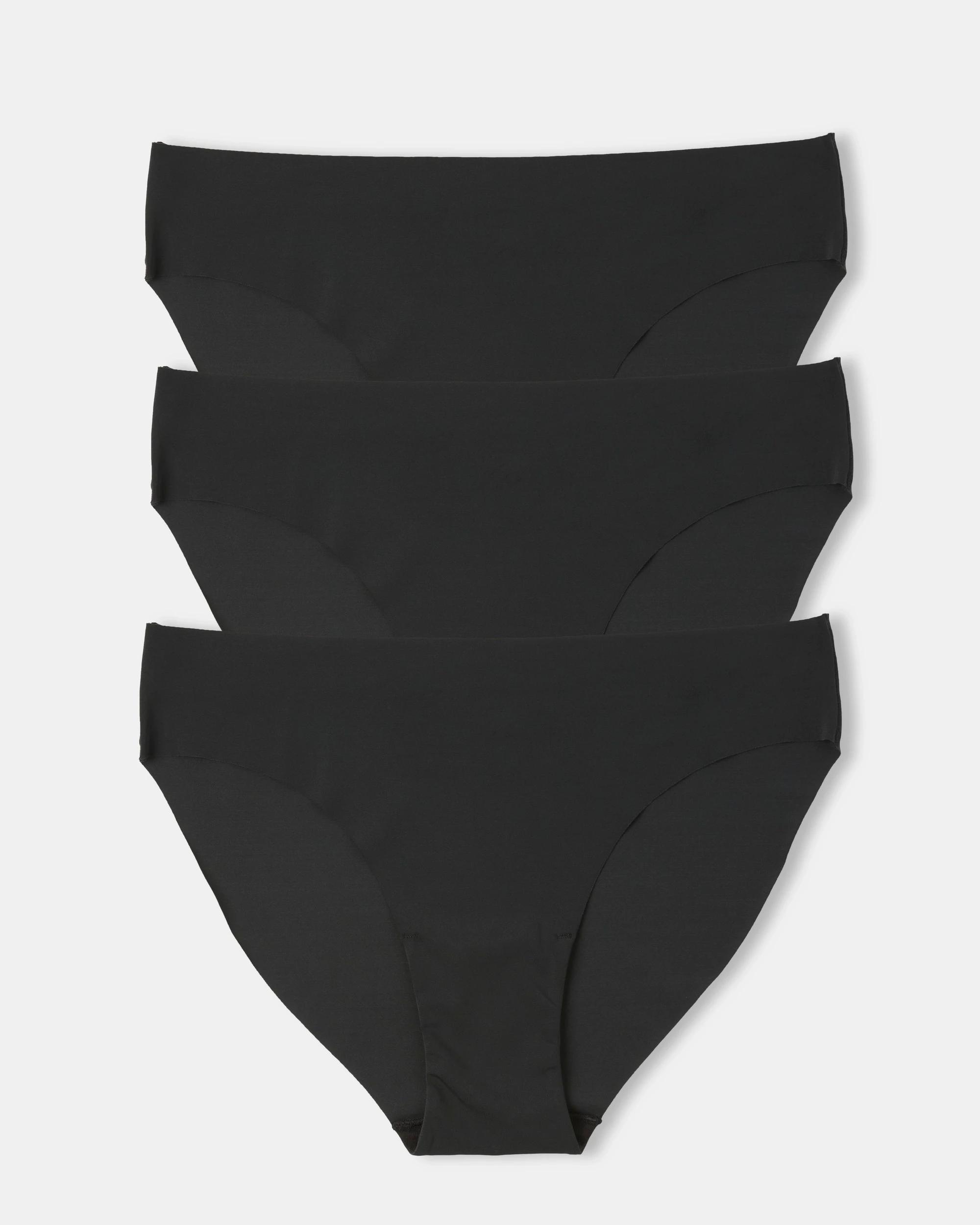 8 3 Pack Invisible Bikini Briefs Black, 8 of 9