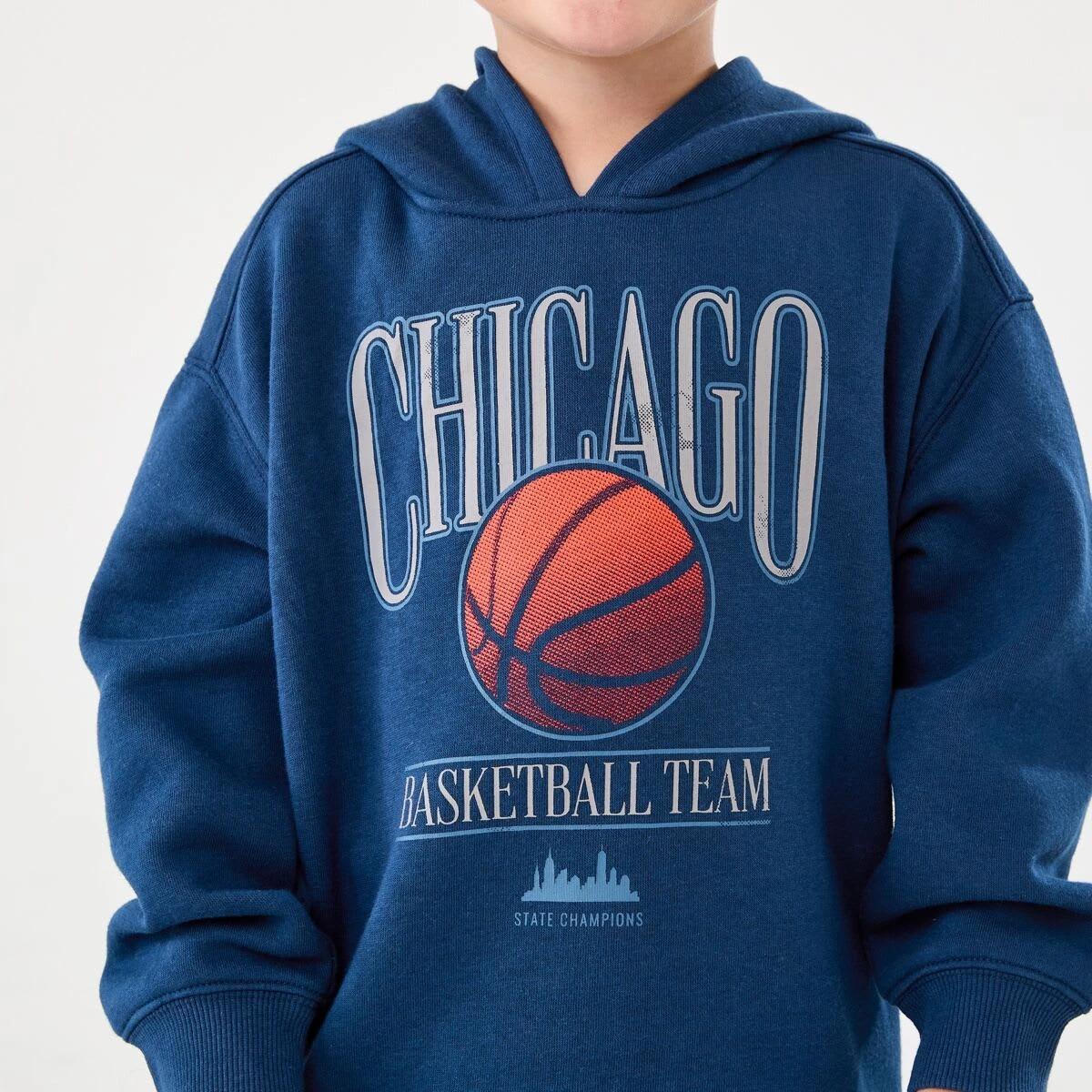 4 Print Hoodie Nvy Bball, 4 of 8